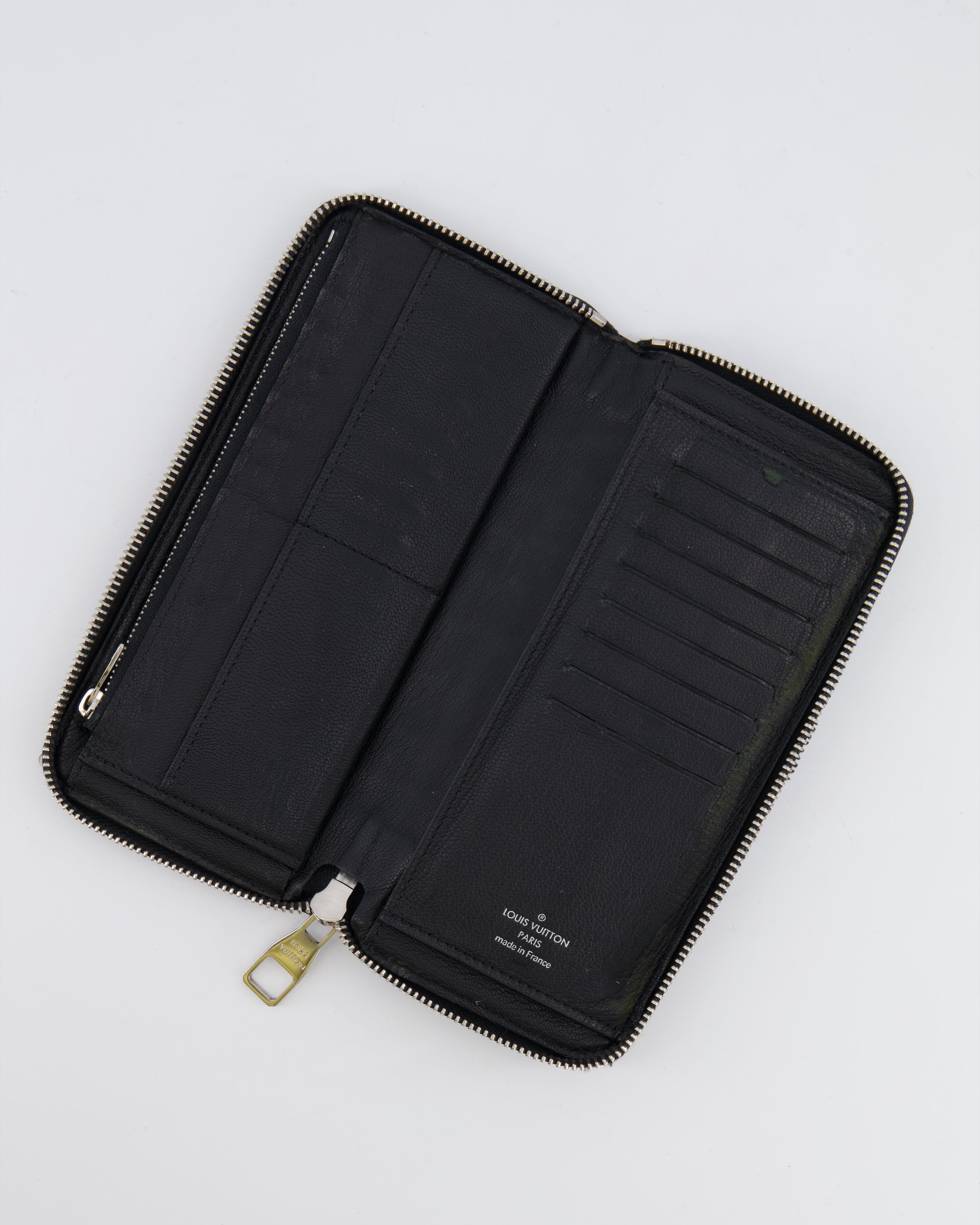 Louis Vuitton Black Crocodile Wallet with Silver Hardware