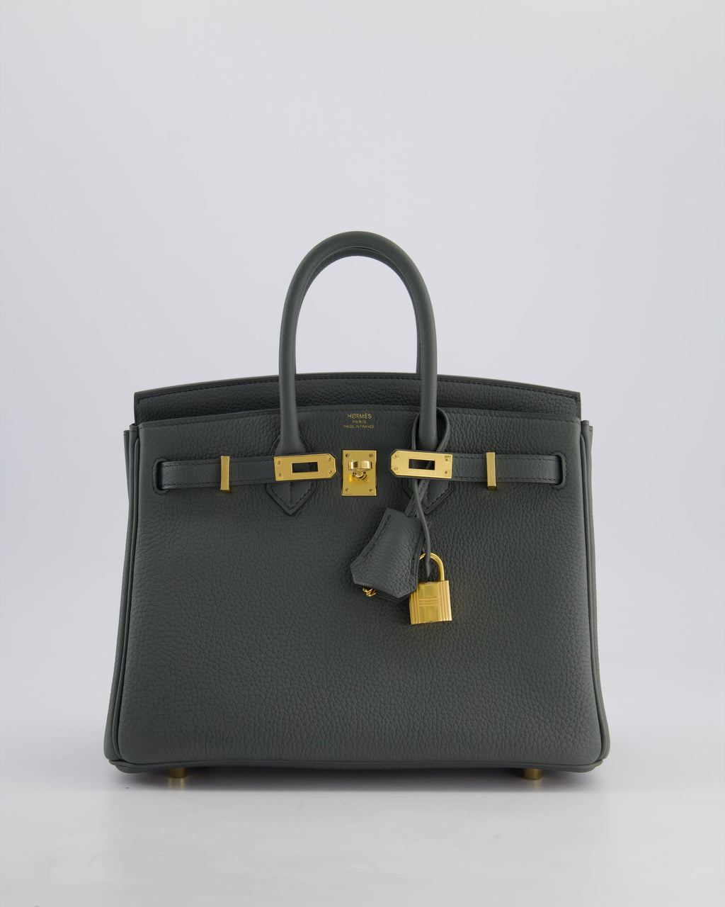 *SUPER HOT COLOUR* Hermès Birkin 25 Retourne Bag in Vert Amande Togo Leather with Gold Hardware