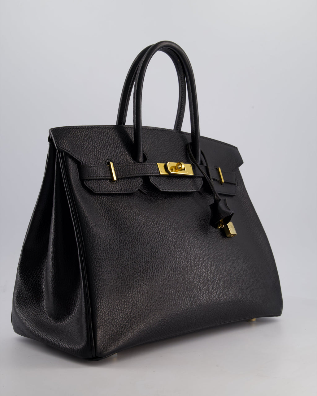 Hermès Birkin 35 Retourne Bag in Black Ardennes Leather with Gold Hardware
