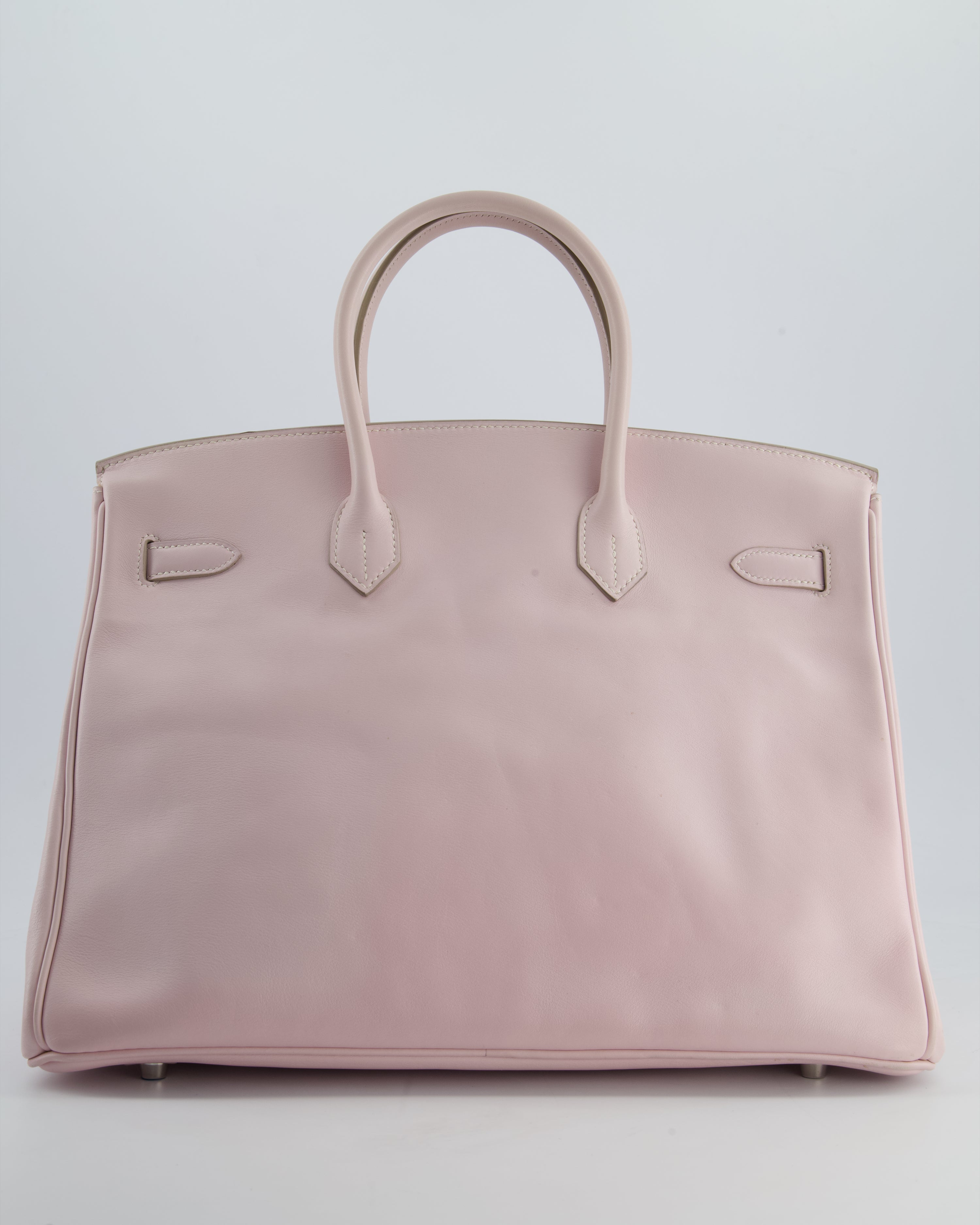 Hermès Birkin 35 Retourne Bag in Rose Dragee Swift Leather with Palladium Hardware