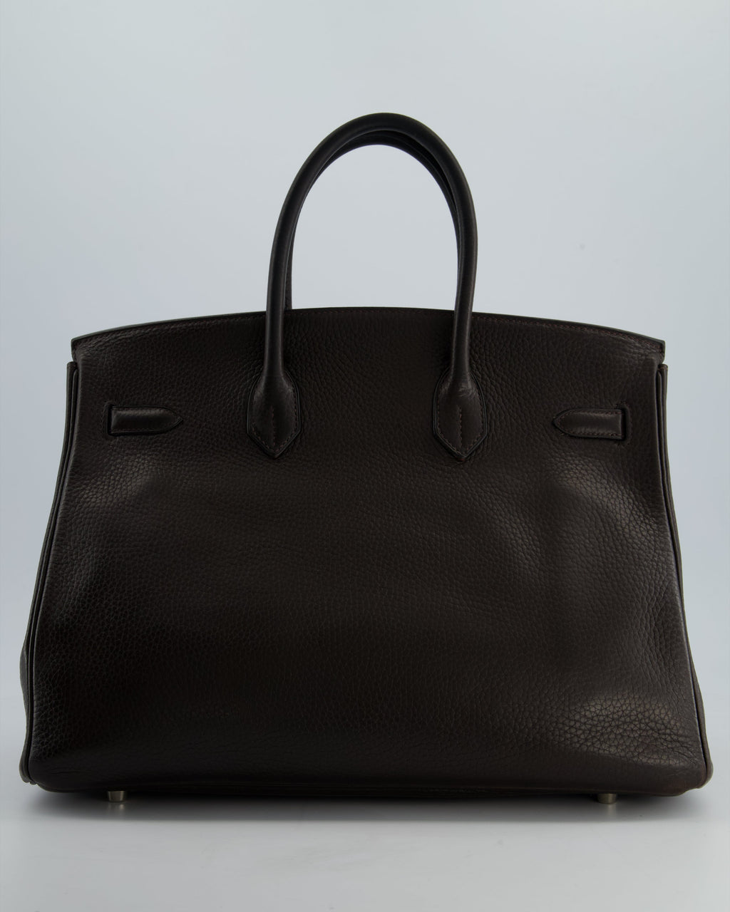Hermès Birkin 35 Retourne Bag in Chocolat Clemence Leather with Palladium Hardware