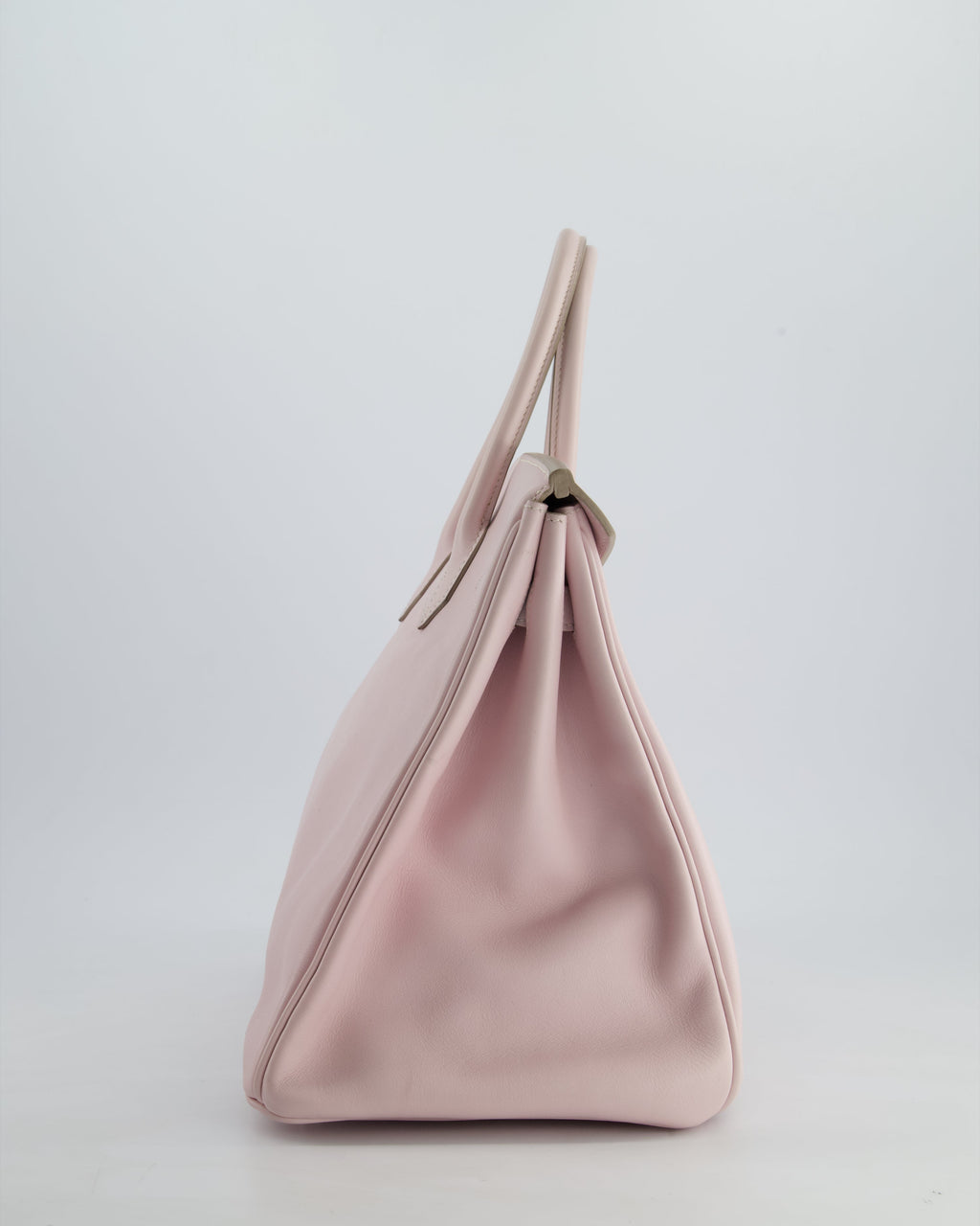 Hermès Birkin 35 Retourne Bag in Rose Dragee Swift Leather with Palladium Hardware