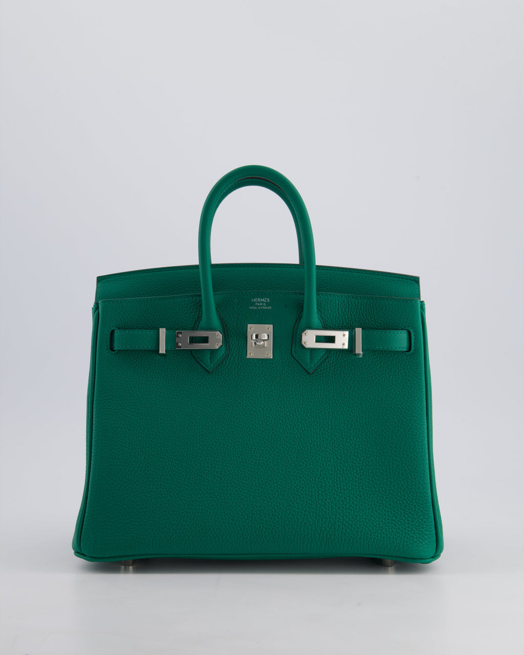 Hermès Birkin 25 Retourne Bag in Vert Vertigo Togo Leather with Palladium Hardware