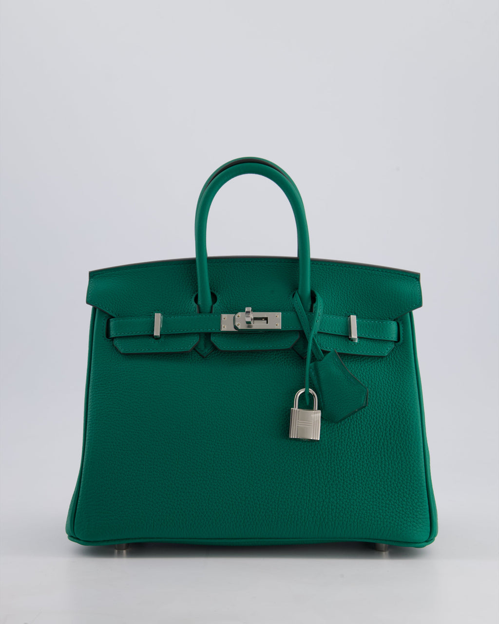 Hermès Birkin 25 Retourne Bag in Vert Vertigo Togo Leather with Palladium Hardware