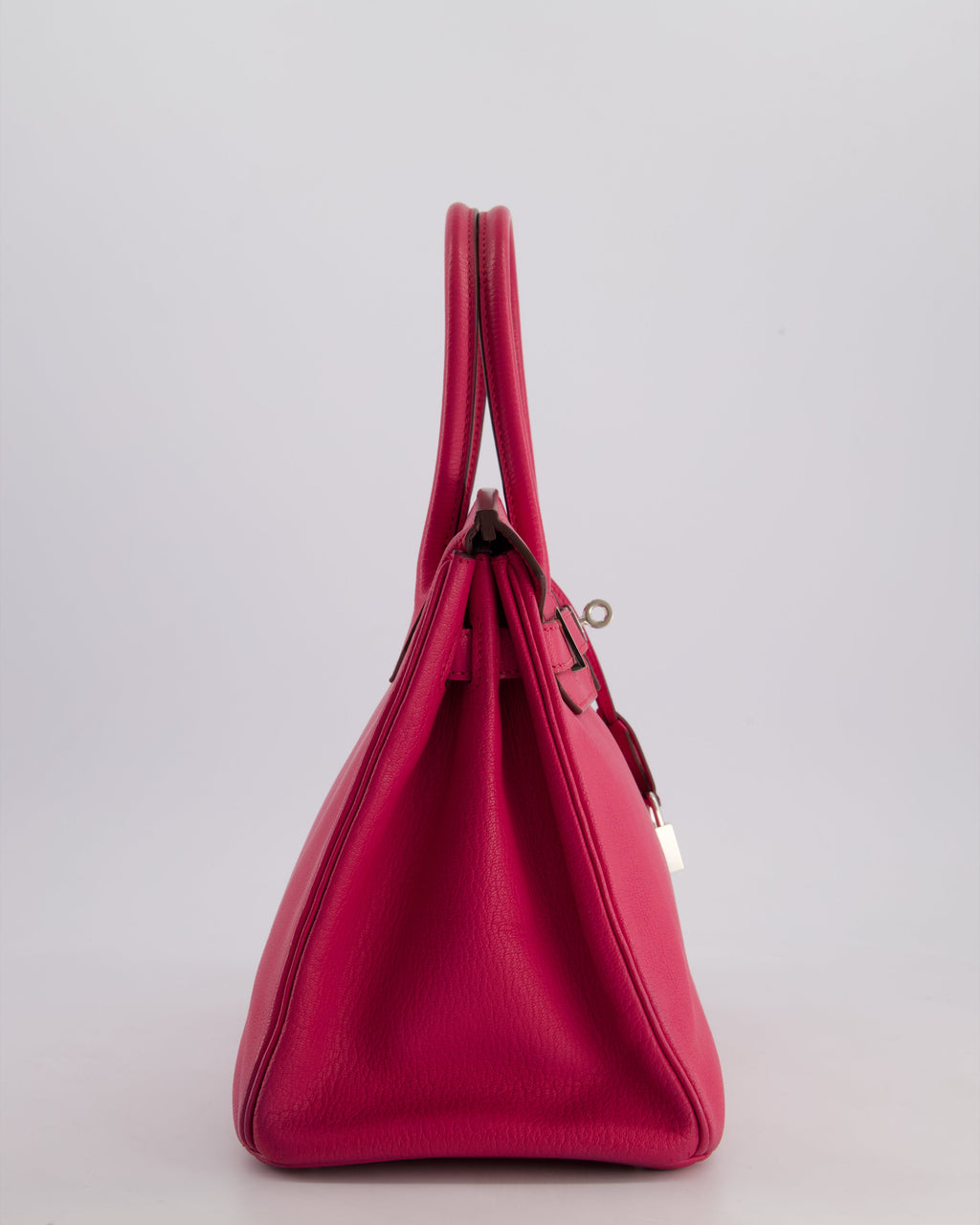 *FIRE PRICE & HOT* Hermès Birkin 30 Retourne Bag in Rose Shocking Chèvre Mysore Leather with Palladium Hardware