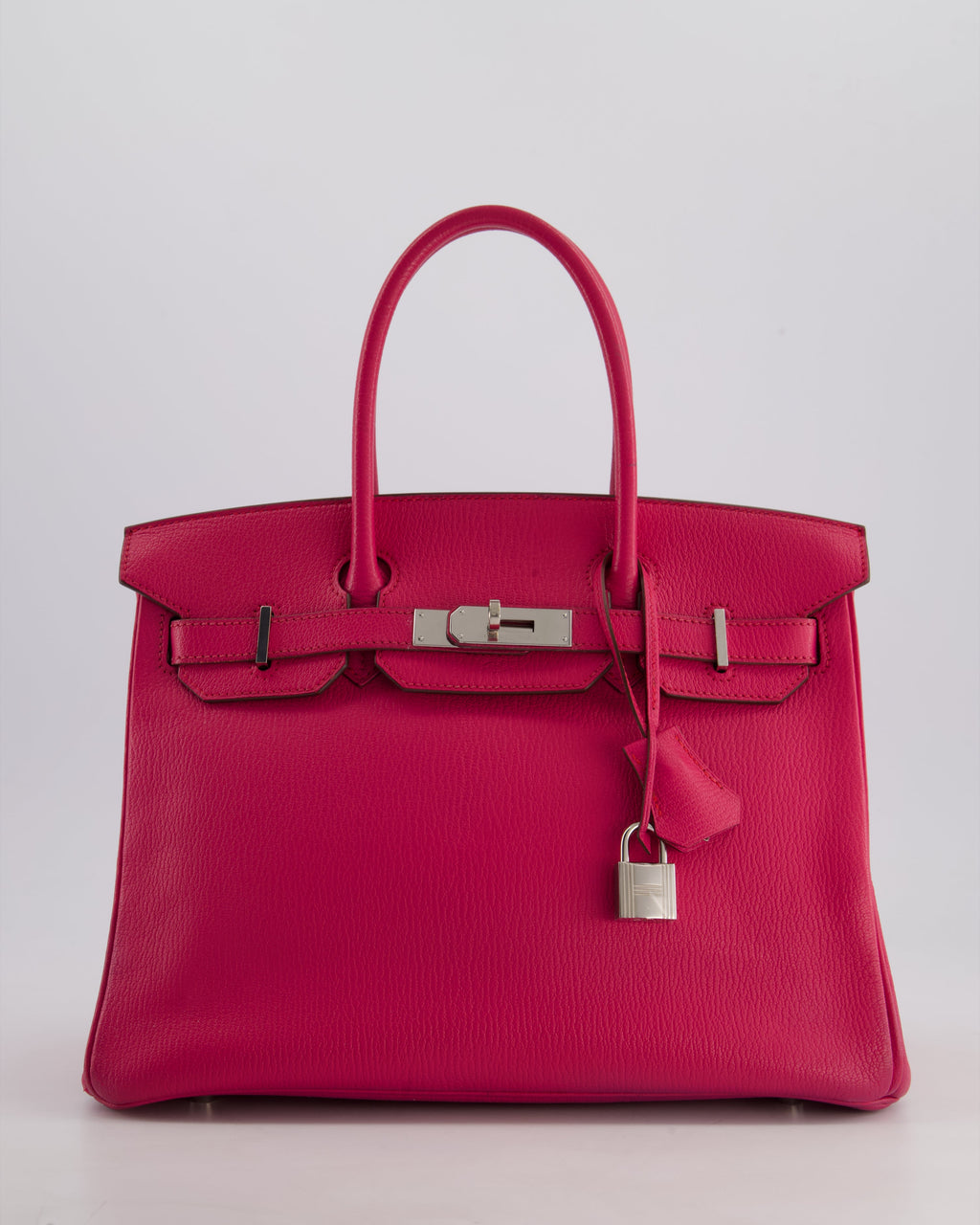 *FIRE PRICE & HOT* Hermès Birkin 30 Retourne Bag in Rose Shocking Chèvre Mysore Leather with Palladium Hardware
