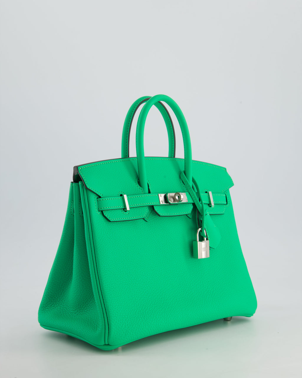 Hermès Birkin 25 Retourne Bag in Vert Comics Togo Leather with Palladium Hardware