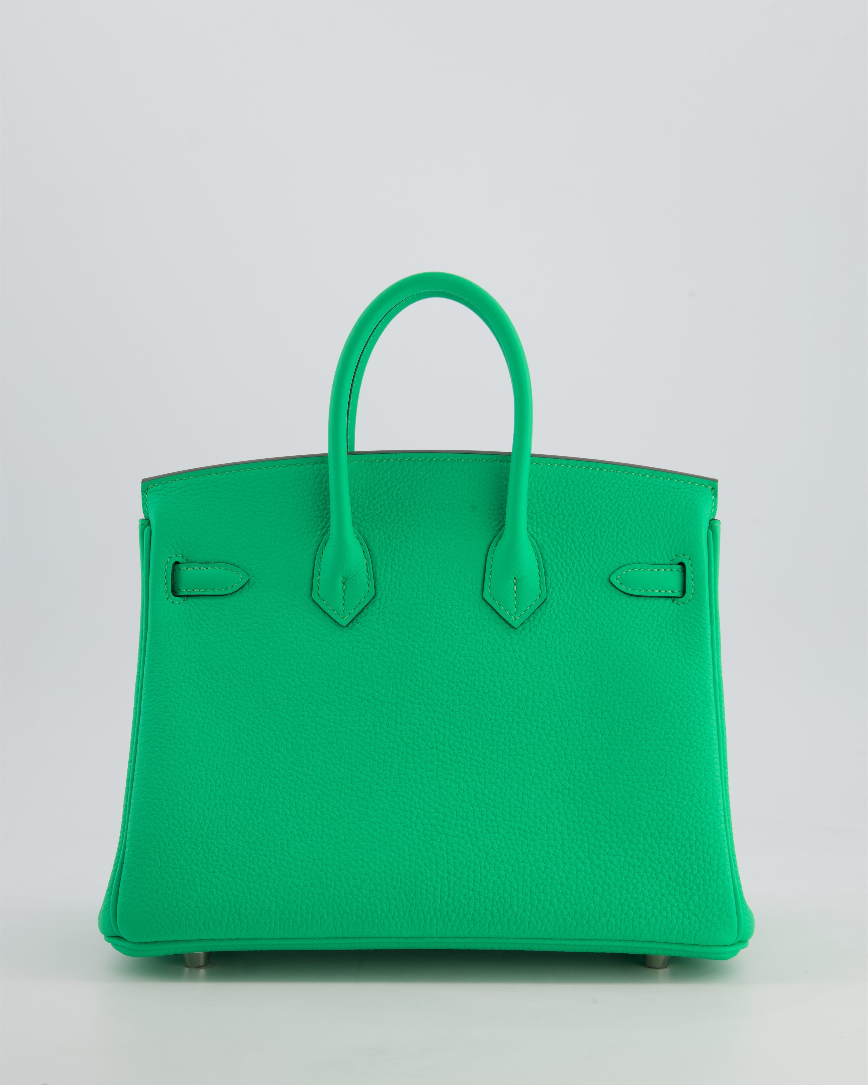 Hermès Birkin 25 Retourne Bag in Vert Comics Togo Leather with Palladium Hardware