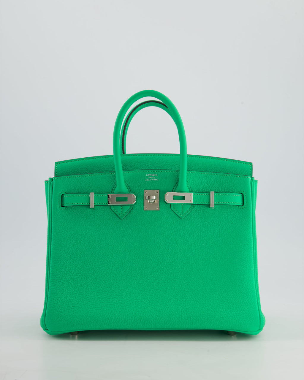 Hermès Birkin 25 Retourne Bag in Vert Comics Togo Leather with Palladium Hardware