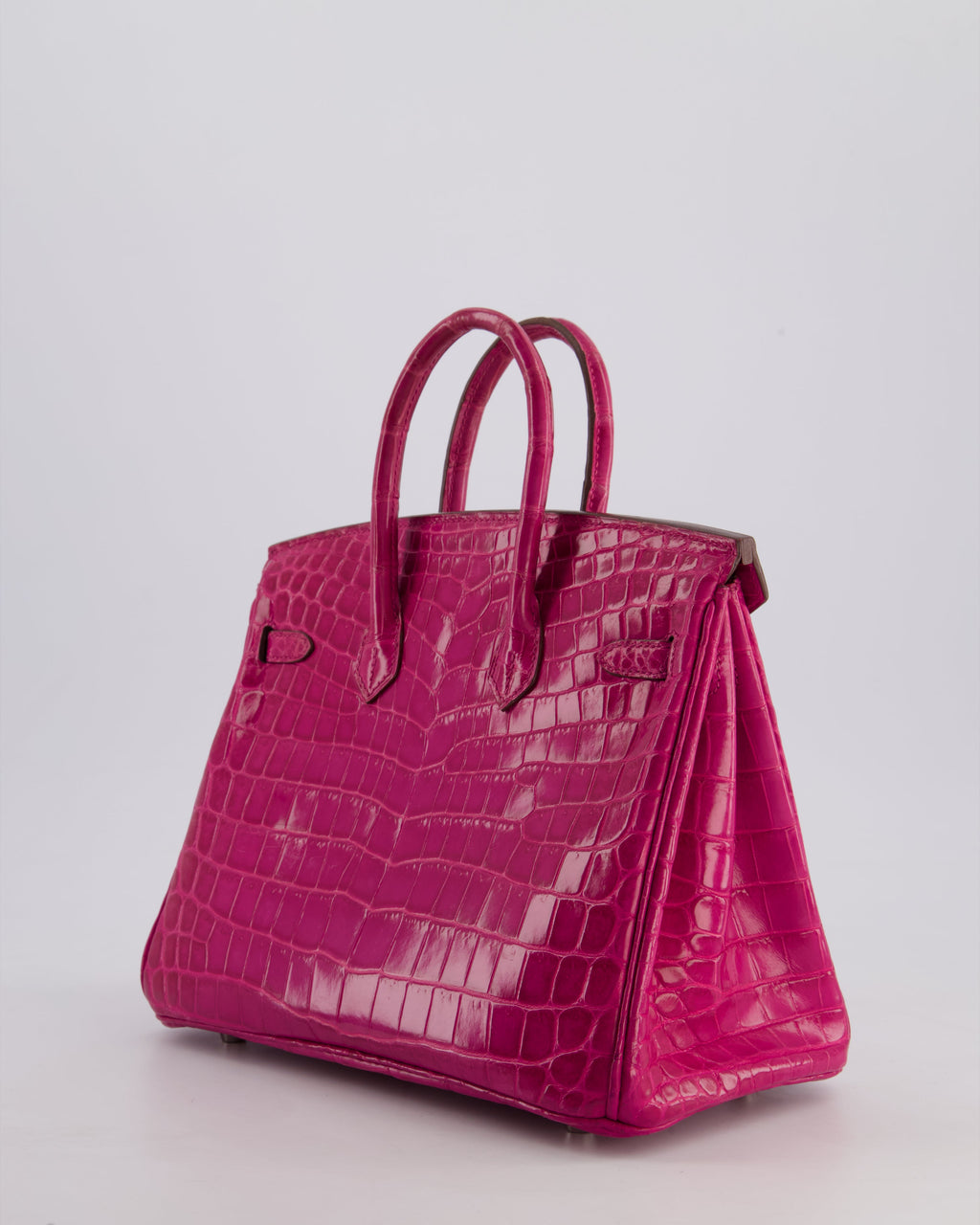 *RARE* Hermès Birkin 25 Retourne Bag in Rose Scheherezade Niloticus Porosus with Palladium Hardware