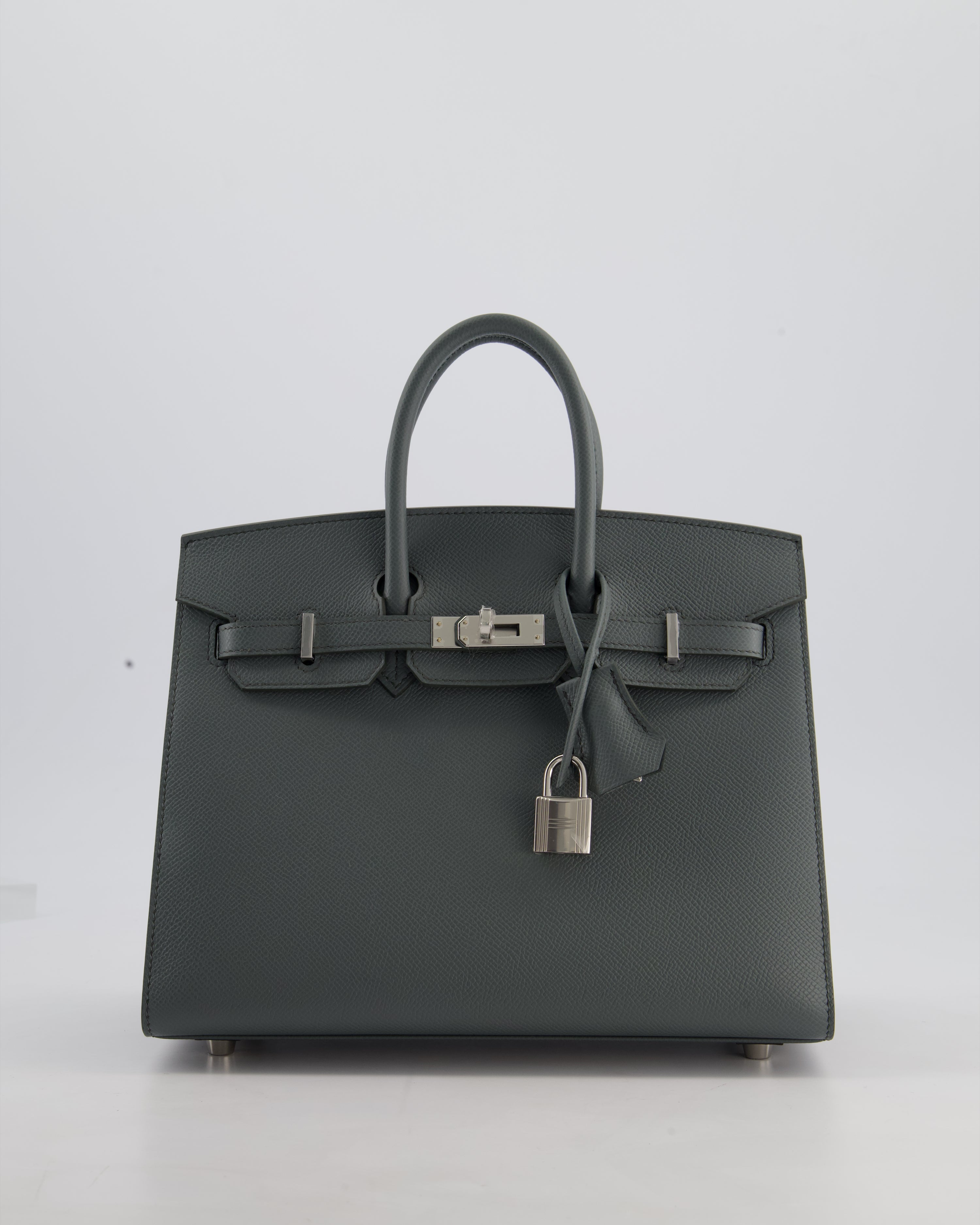 Hermès Birkin 25 Sellier Bag in Vert Amande Epsom Leather with Palladium Hardware