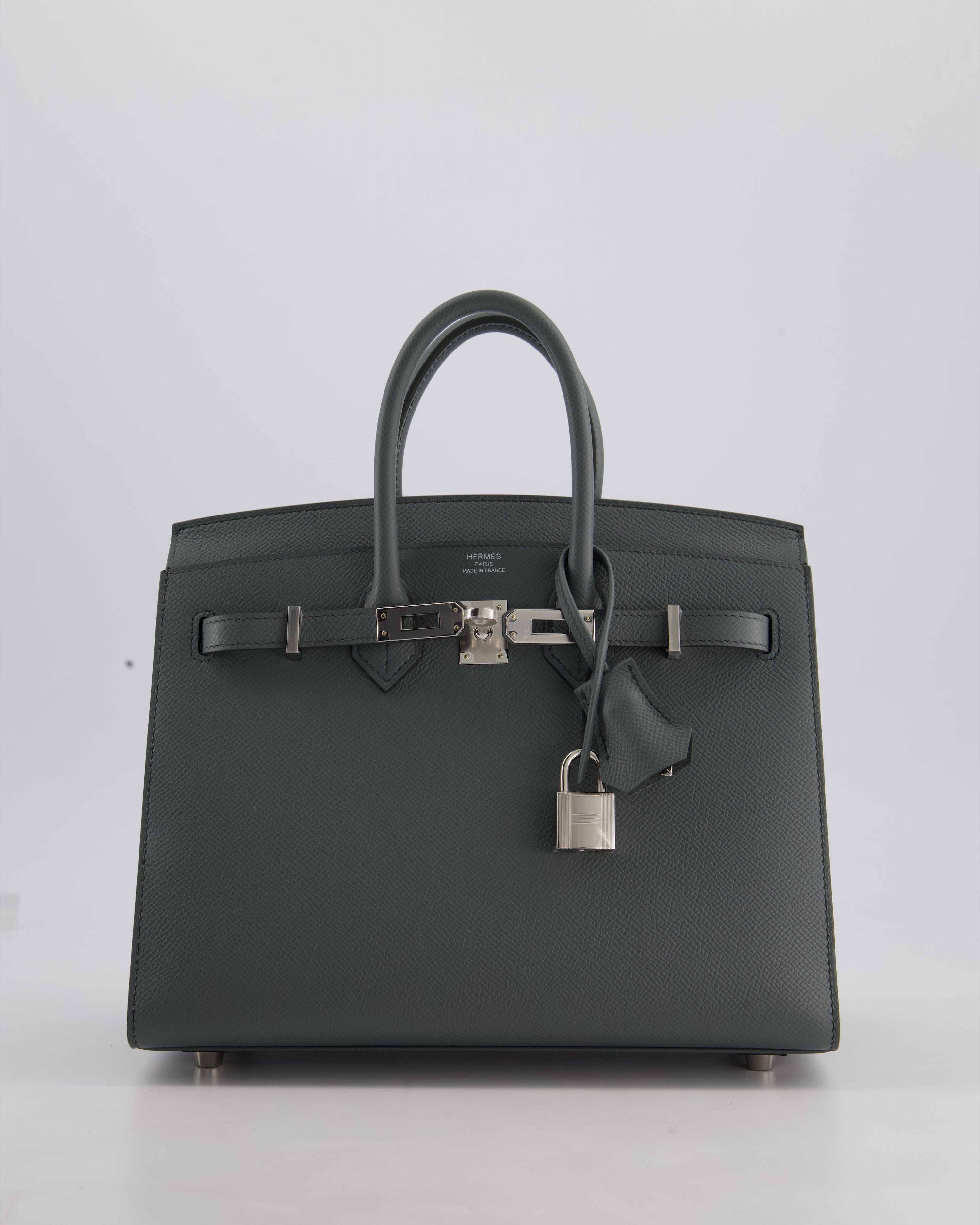 Hermès Birkin 25 Sellier Bag in Vert Amande Epsom Leather with Palladium Hardware