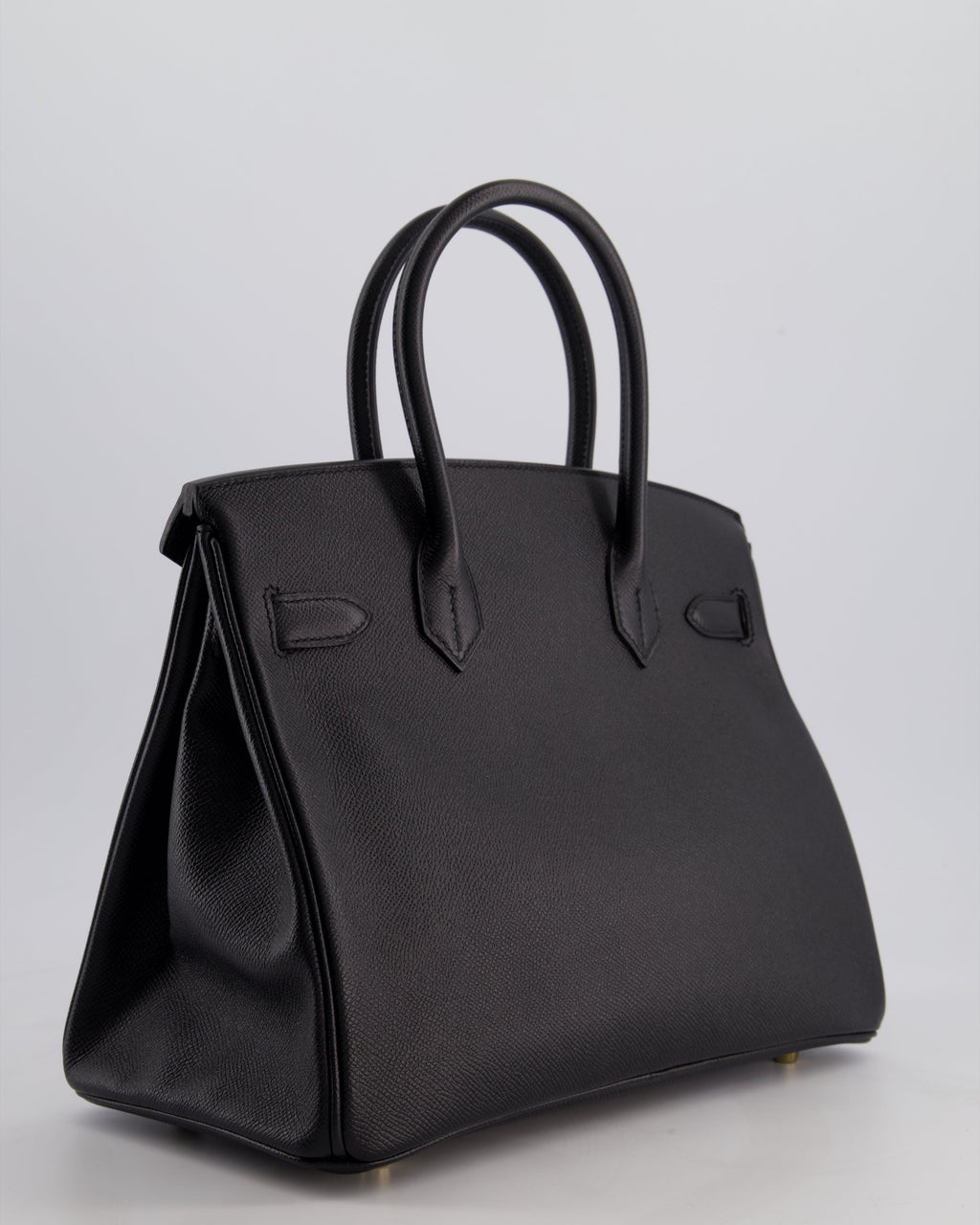 *HOT* Hermès Birkin 30 Retourne Bag in Noir Epsom Leather with Gold Hardware
