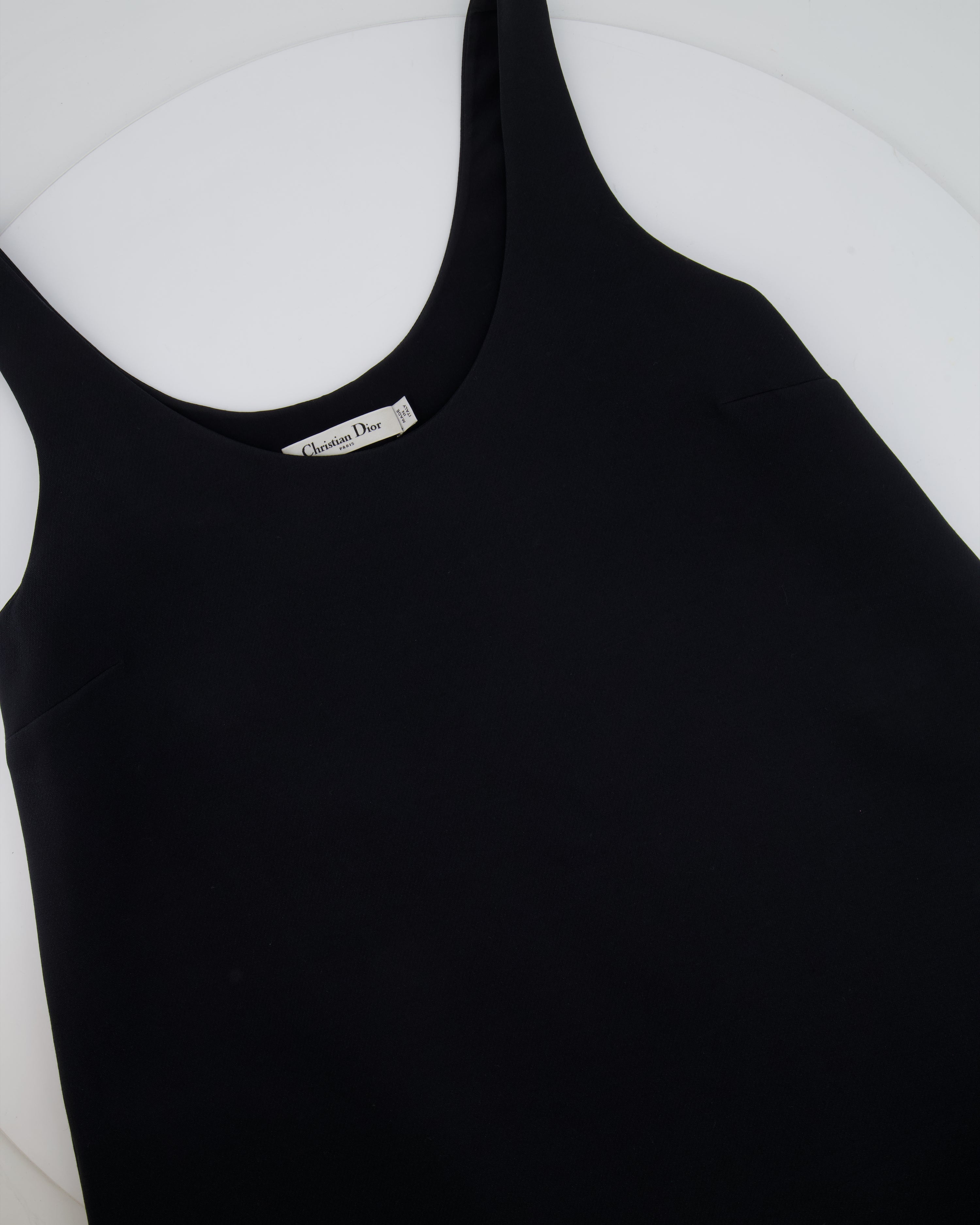 Dior Black Sleeveless Wool and Silk Mini Dress Size FR 40 (UK 12) RRP £2,000