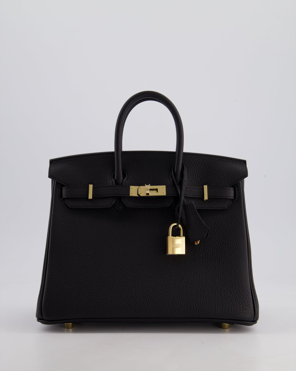 *SUPER RARE* Hermès Birkin 25 Retourne Bag in Noir Togo Leather with Permbrass Hardware