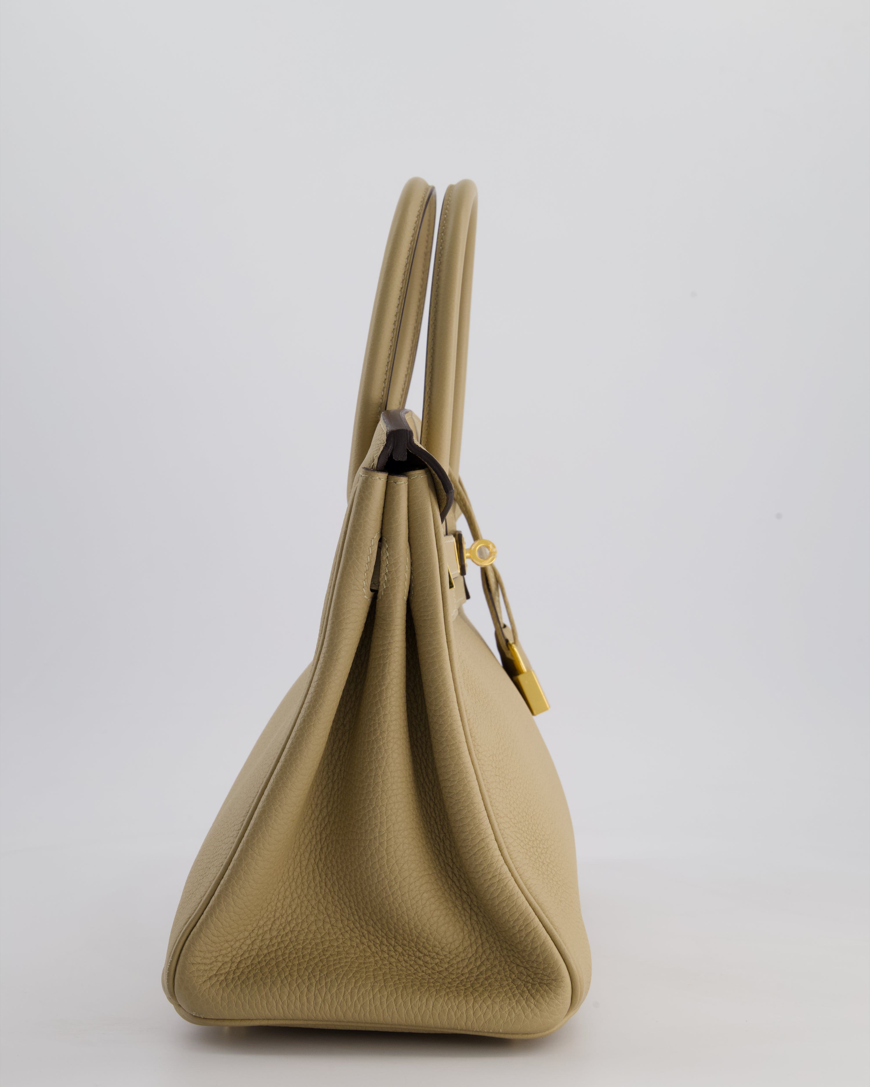 Hermès Birkin 30 Retourne Bag in Trench Togo Leather with Gold Hardware