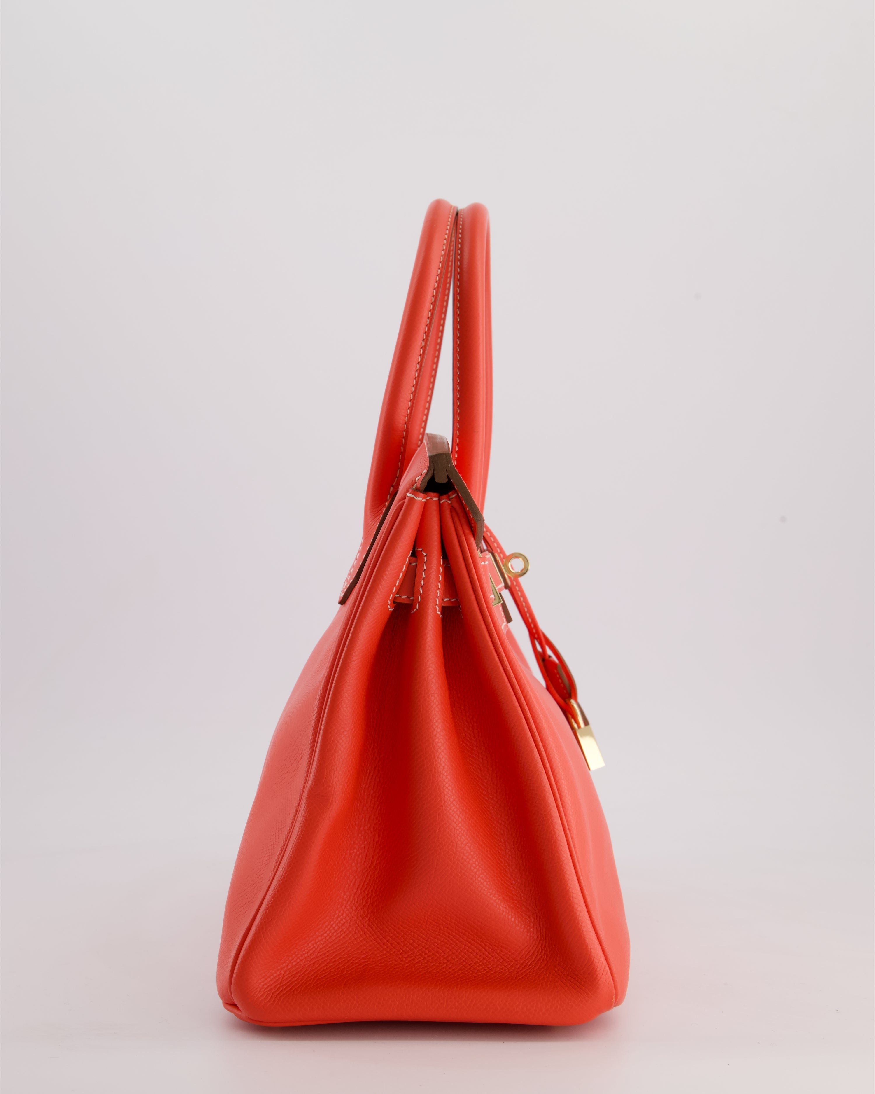 *HOT* Hermès Candy Birkin 30 Retourne Verso Bag in Rose Jaipur Epsom Leather, Gold Chèvre Interior with Permabrass Hardware