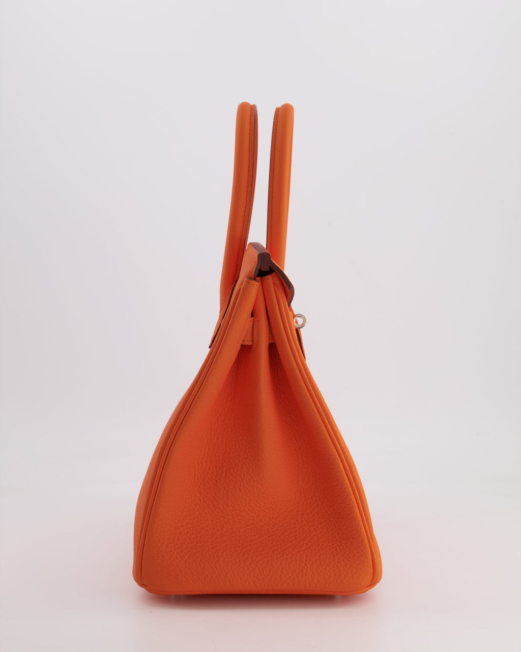 Hermès Birkin 30 Retourne Bag in Orange Minium Togo Leather with Palladium Hardware