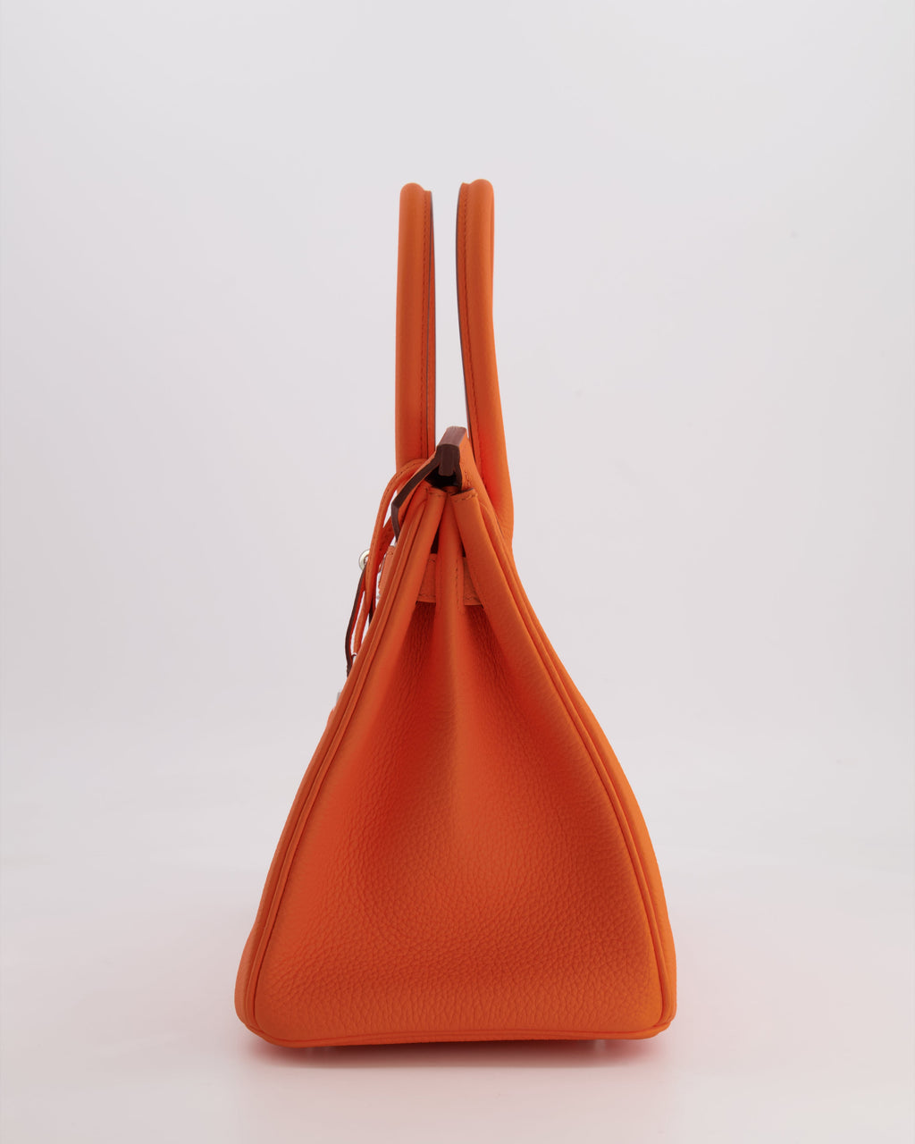 Hermès Birkin 30 Retourne Bag in Orange Minium Togo Leather with Palladium Hardware