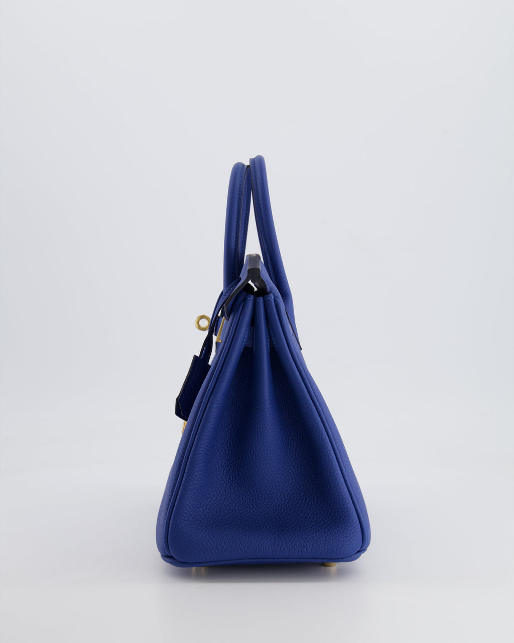 *FIRE PRICE* Hermès Birkin 25 Retourne Bag in Bleu France Togo Leather with Gold Hardware