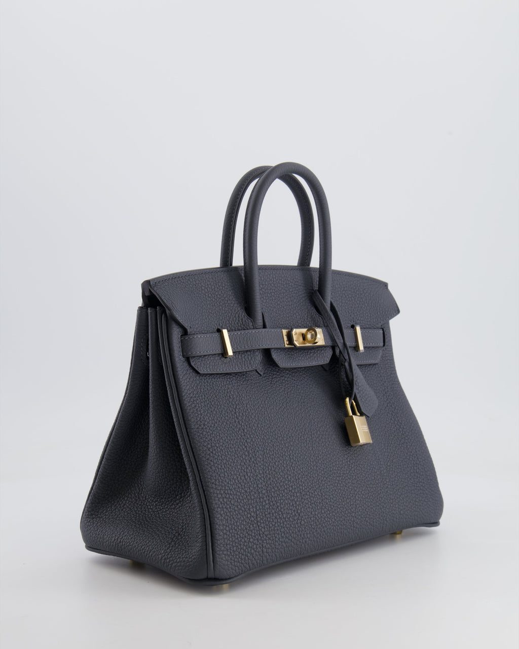 Hermès Birkin 25 Retourne Bag in Gris Misty Togo Leather with Permabrass Hardware