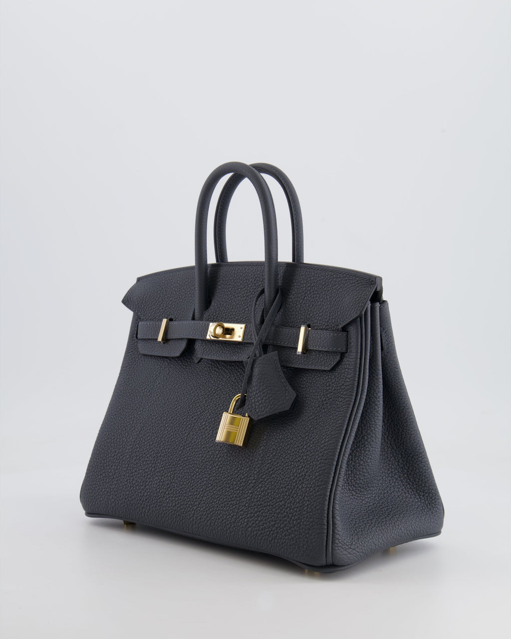 Hermès Birkin 25 Retourne Bag in Gris Misty Togo Leather with Permabrass Hardware