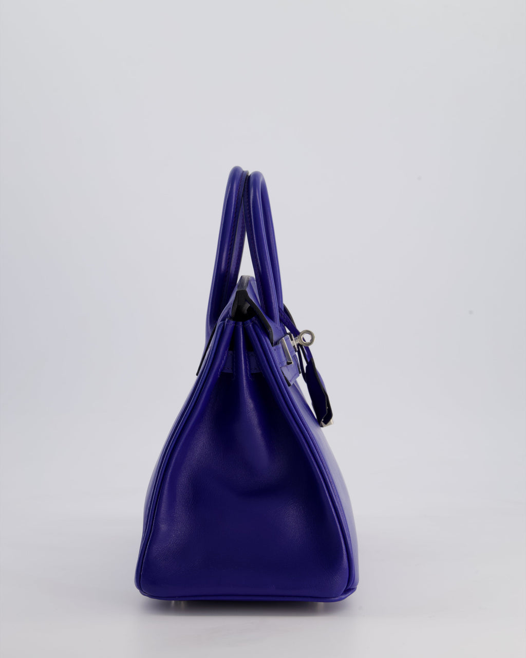 Hermès Birkin 25 Retourne Bag in Bleu Electric Tadelakt Leather with Palladium Hardware