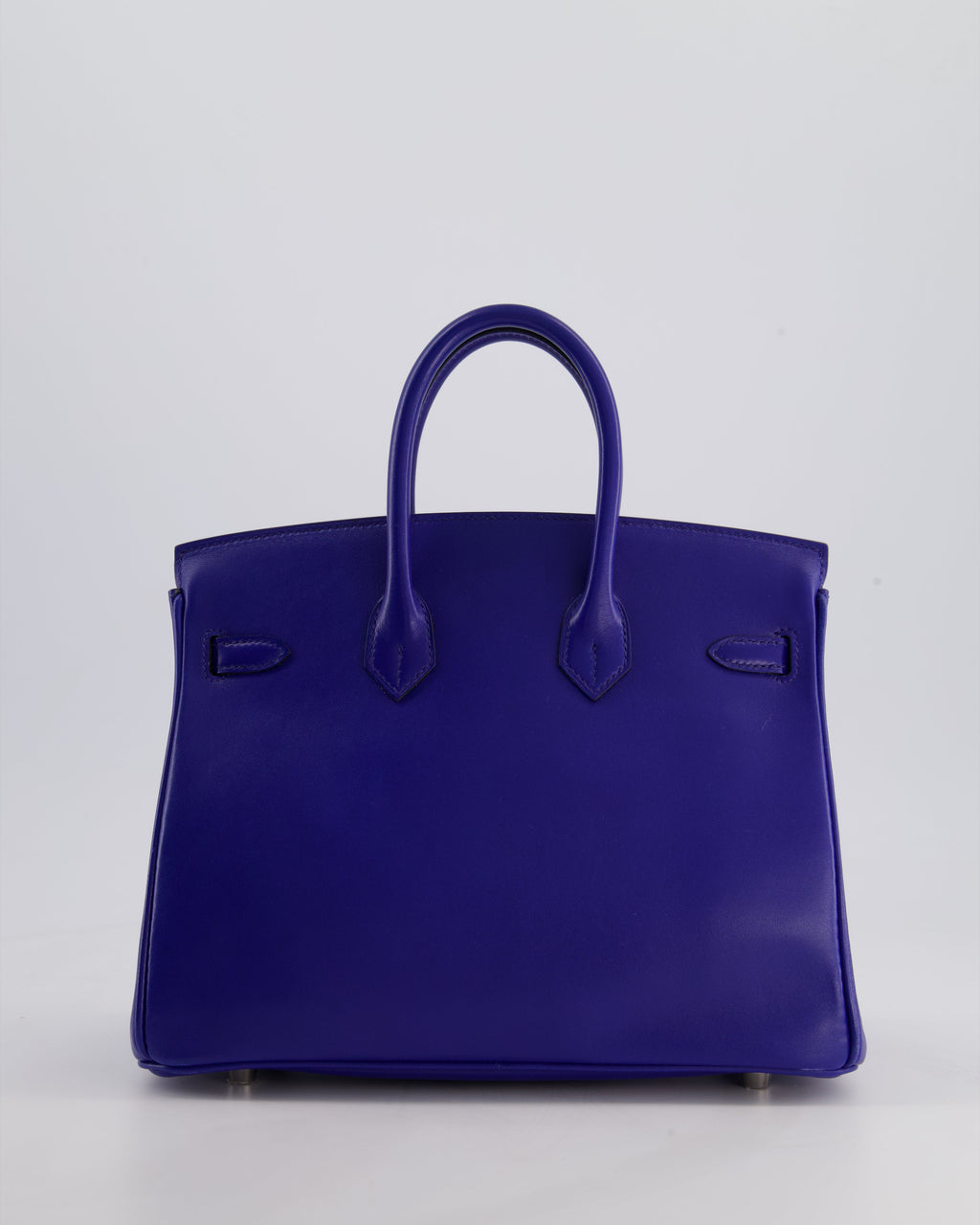 Hermès Birkin 25 Retourne Bag in Bleu Electric Tadelakt Leather with Palladium Hardware