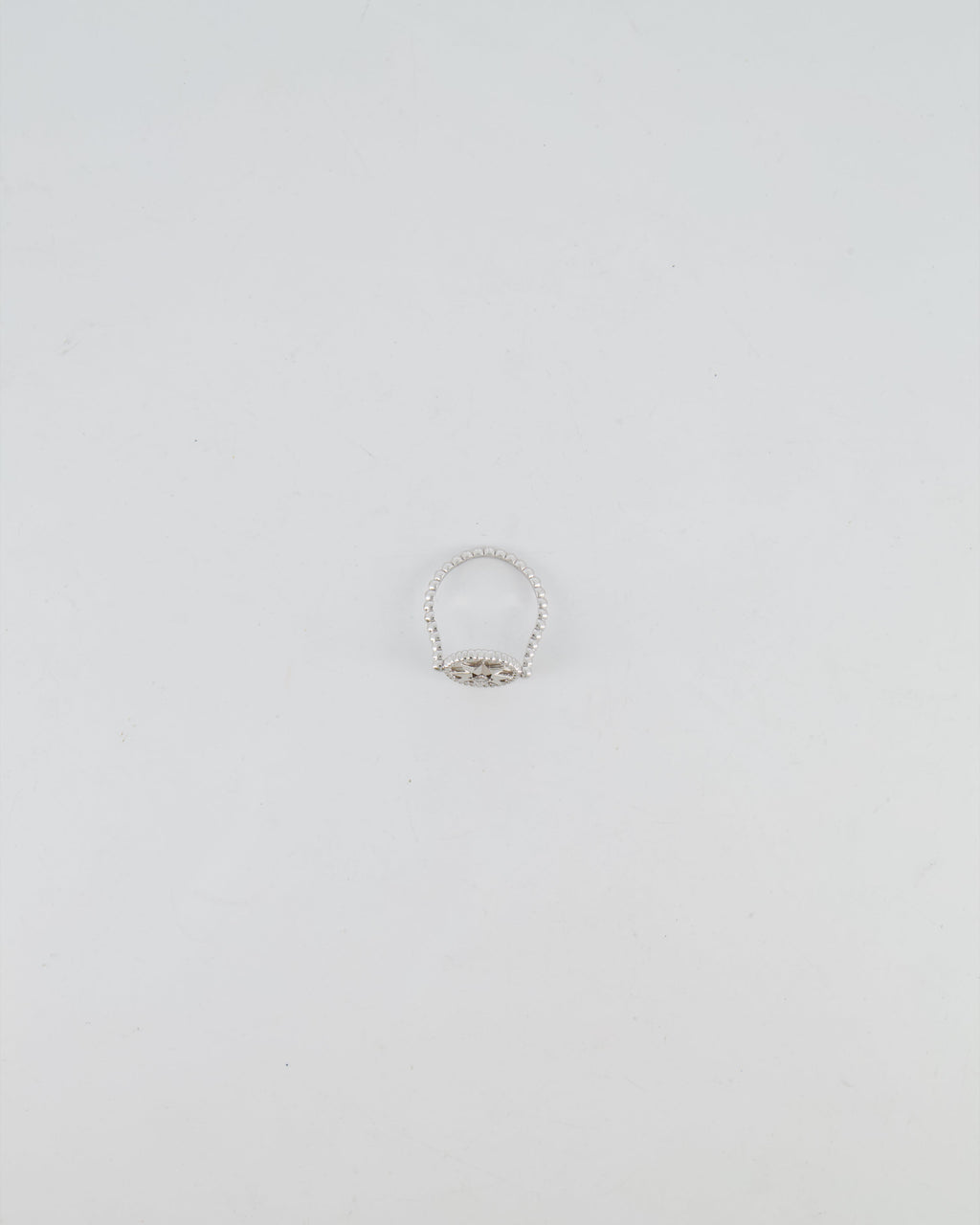Dior Rose des Vents Ring in White Gold with Diamond and Mother-of-Pearl Size 54 RRP £2,550