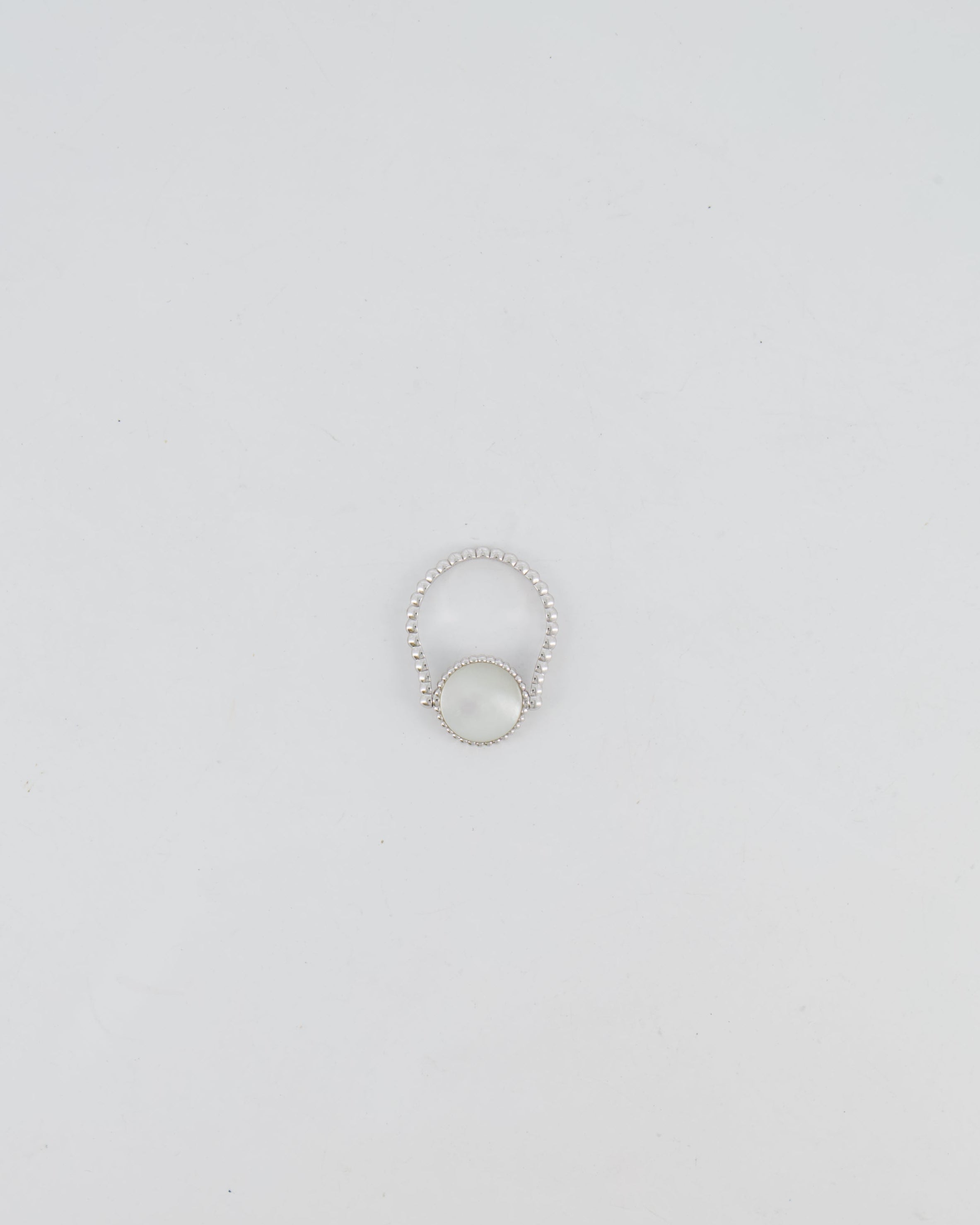 Dior Rose des Vents Ring in White Gold with Diamond and Mother-of-Pearl Size 54 RRP £2,550