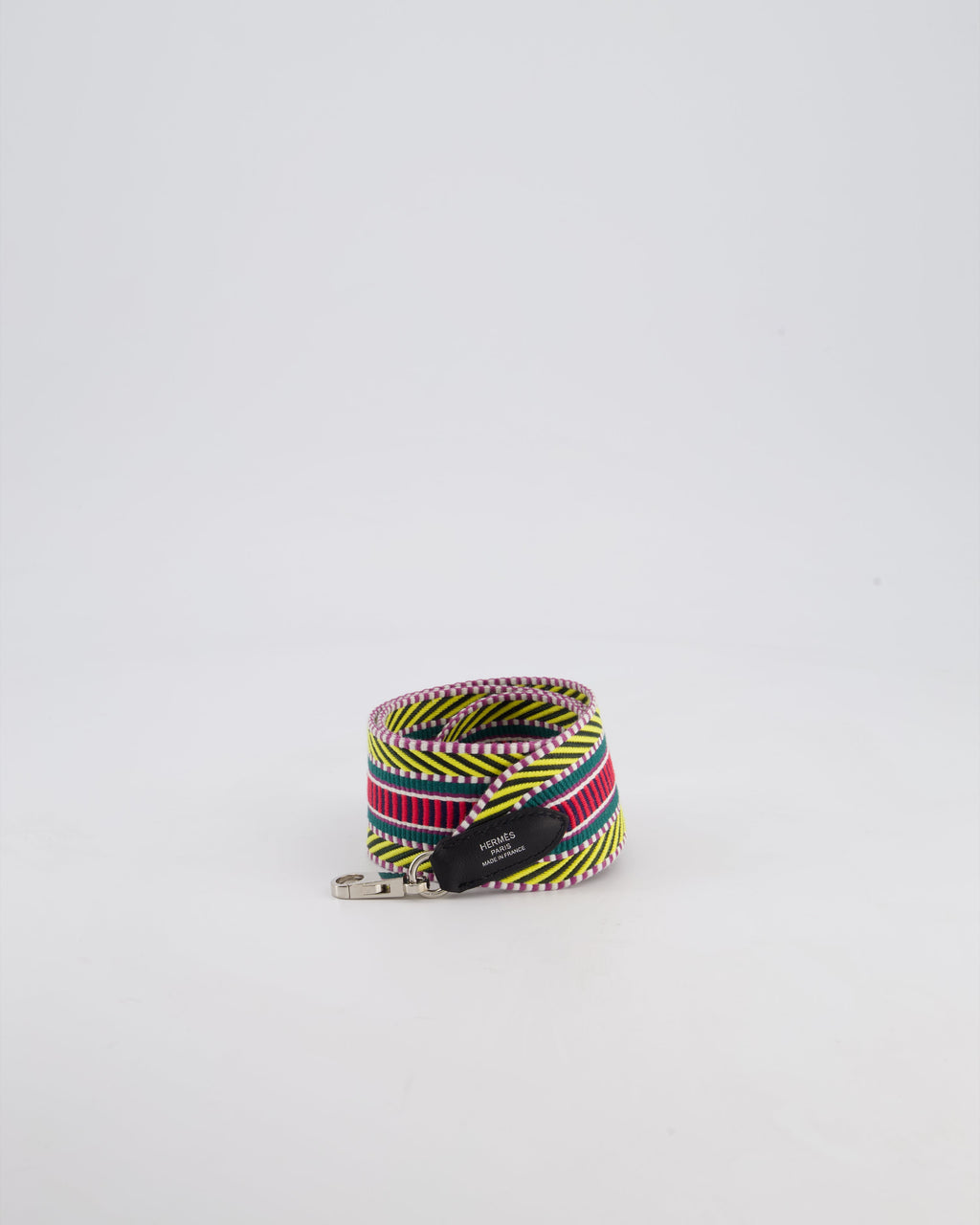 Hermès Multi Colour Canvas Sangle Cavale 50MM Bag Strap with Palladium Hardware