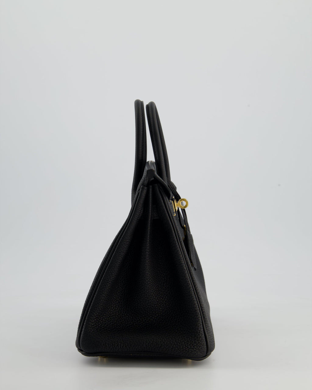 *HOLY GRAIL* Hermès Birkin 25 Retourne Bag in Noir Togo Leather with Gold Hardware