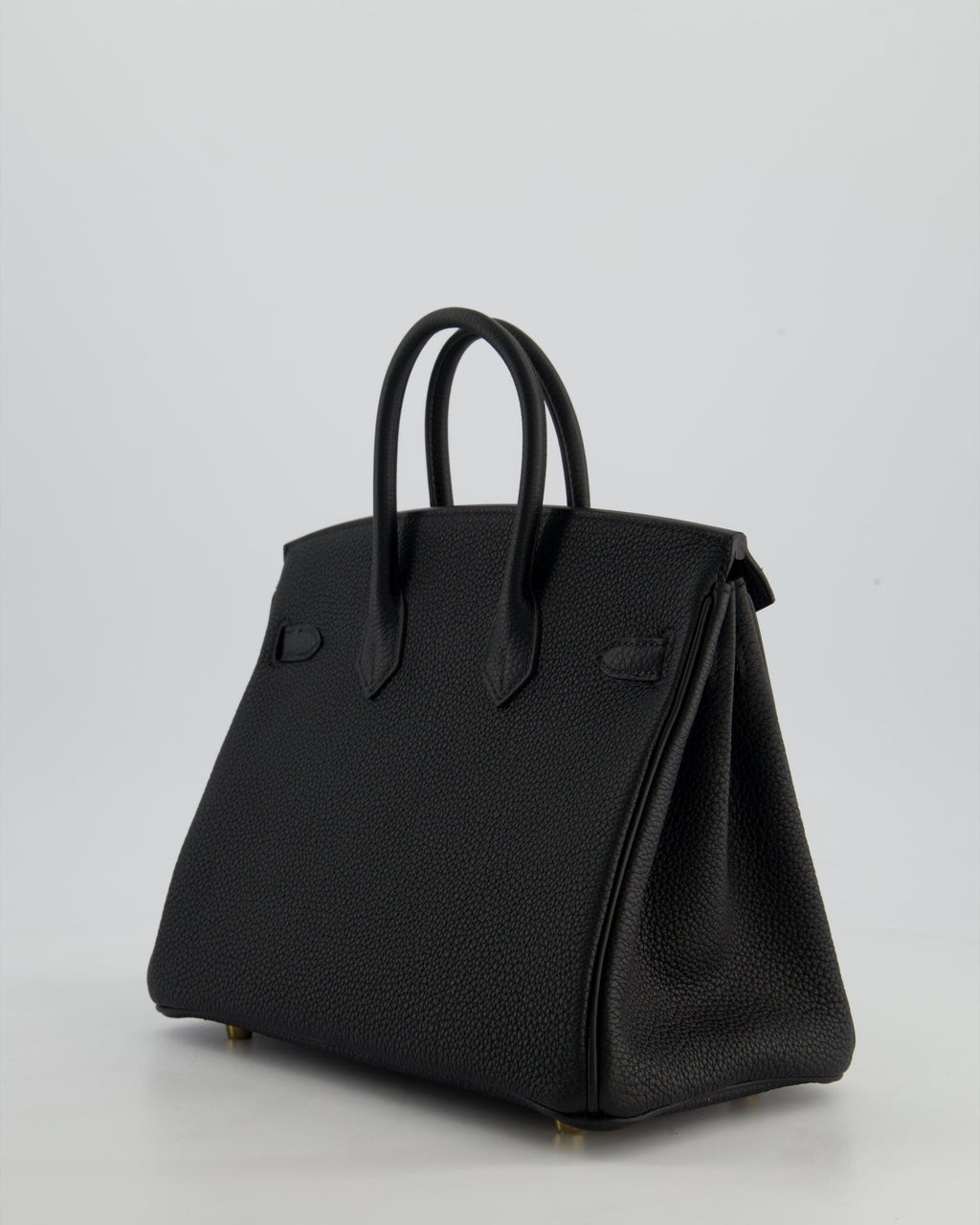 *HOLY GRAIL* Hermès Birkin 25 Retourne Bag in Noir Togo Leather with Gold Hardware