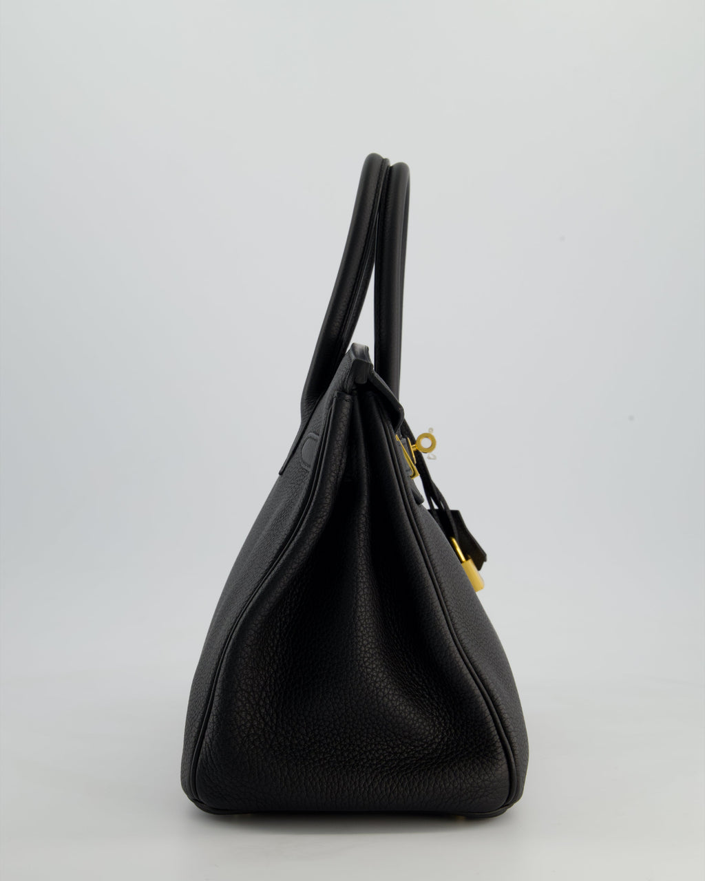 *RARE* Hermès Birkin 30 Retourne Bag in Noir Togo Leather with Gold Hardware