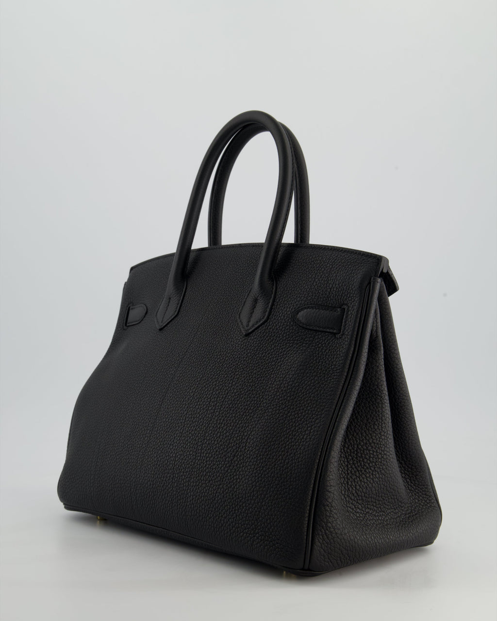 *RARE* Hermès Birkin 30 Retourne Bag in Noir Togo Leather with Gold Hardware