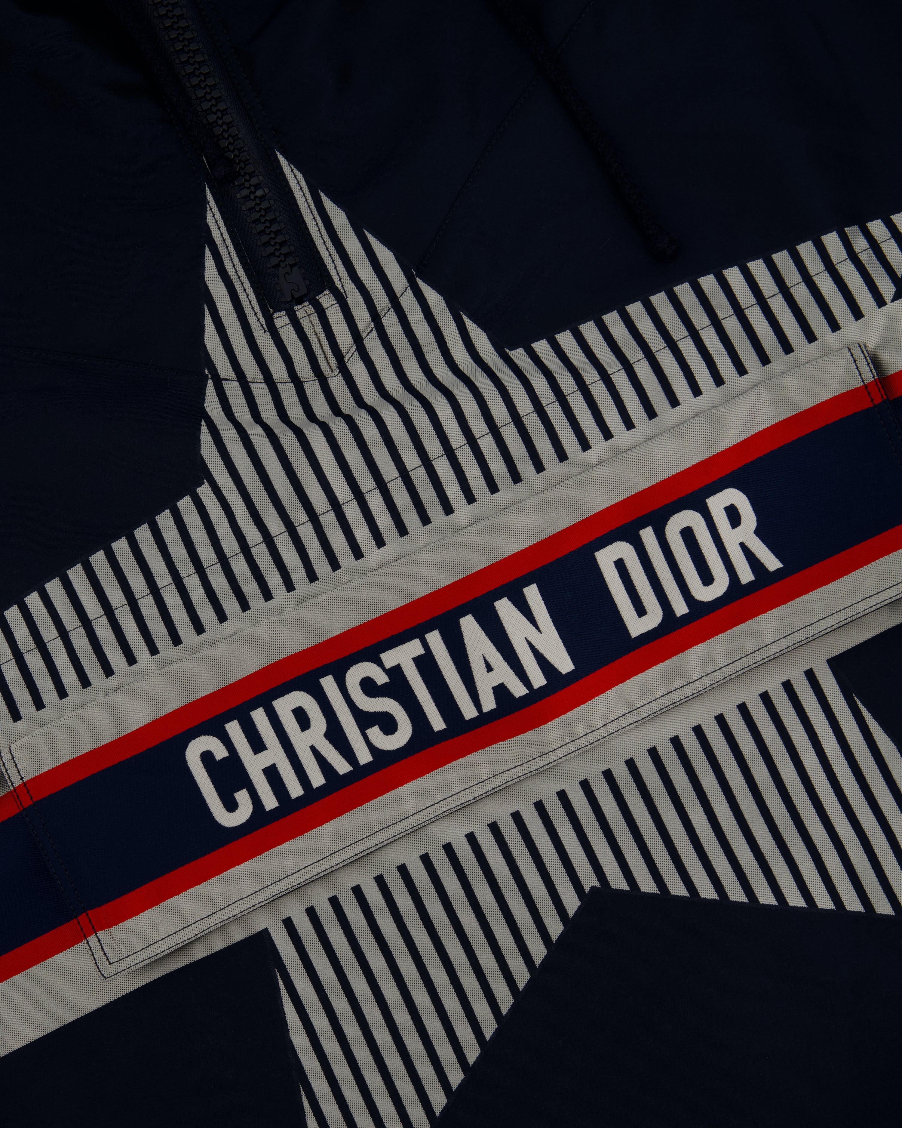 Christian Dior Hooded Dioralps Anorak in Navy with Dior Logo and Star Size XS (UK 6)
