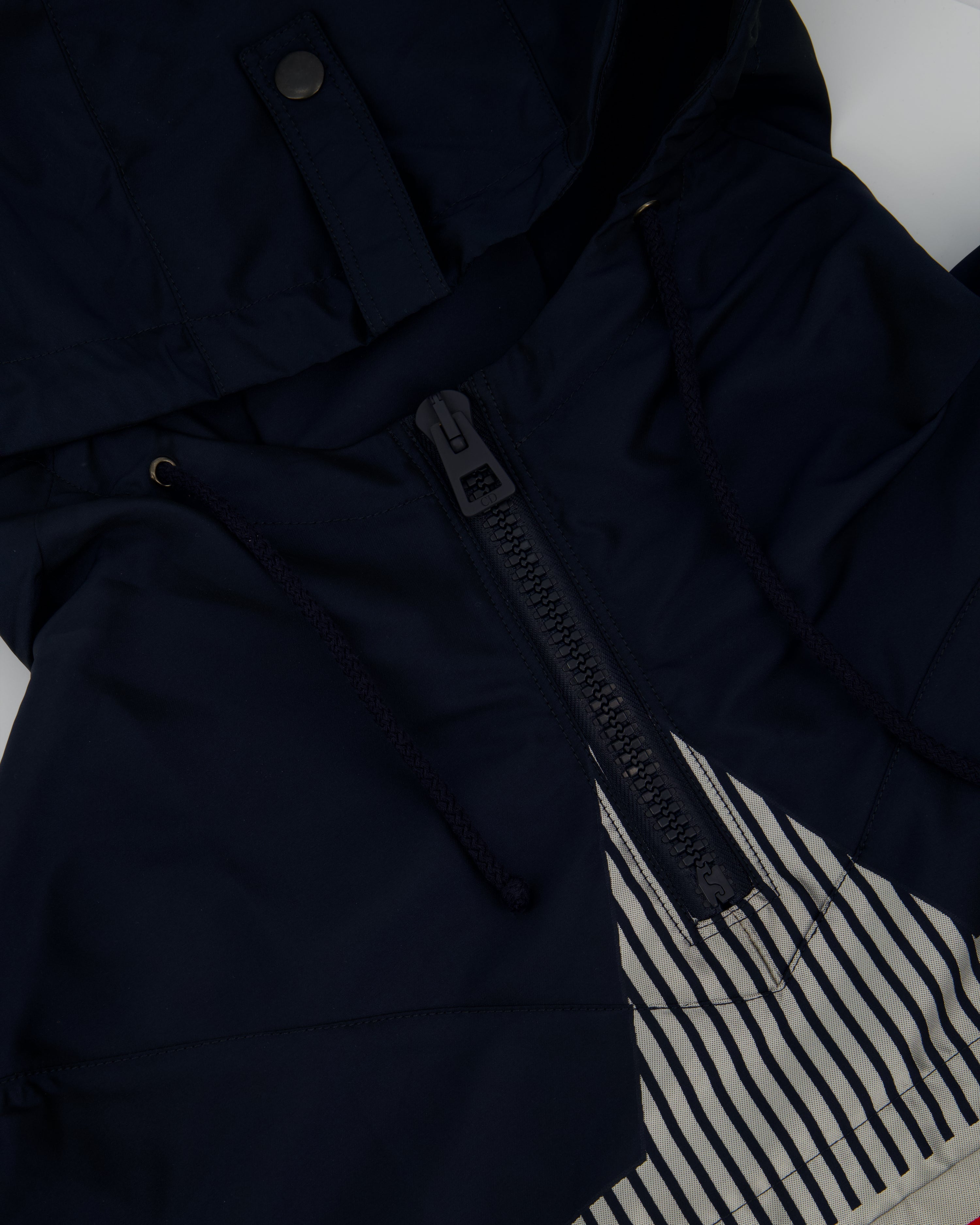 Christian Dior Hooded Dioralps Anorak in Navy with Dior Logo and Star Size XS (UK 6)