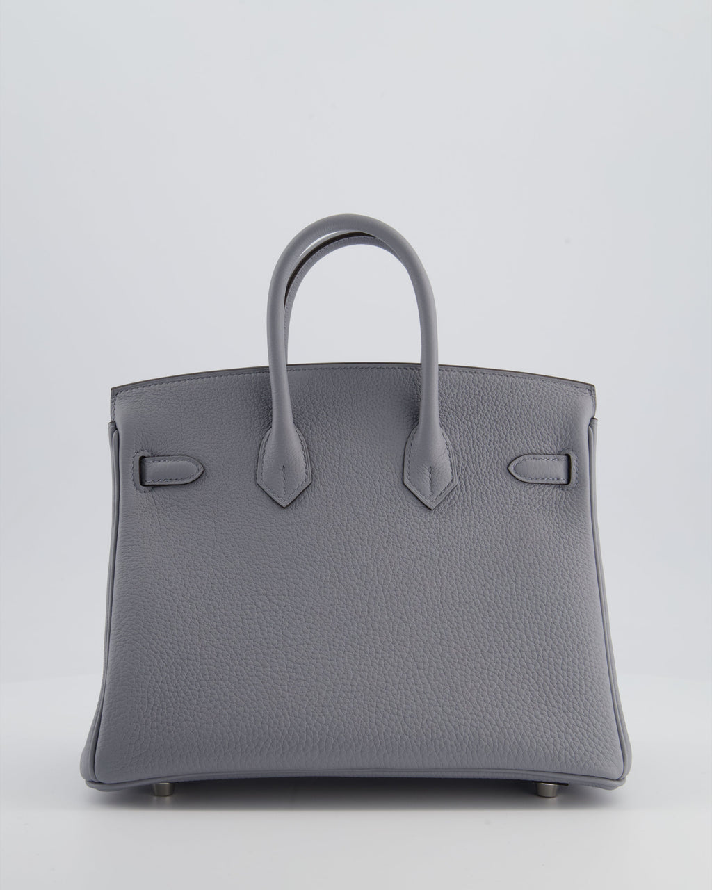*RARE* Hermès Birkin 25 Retourne Bag in Gris Pantin Togo Leather with Palladium Hardware