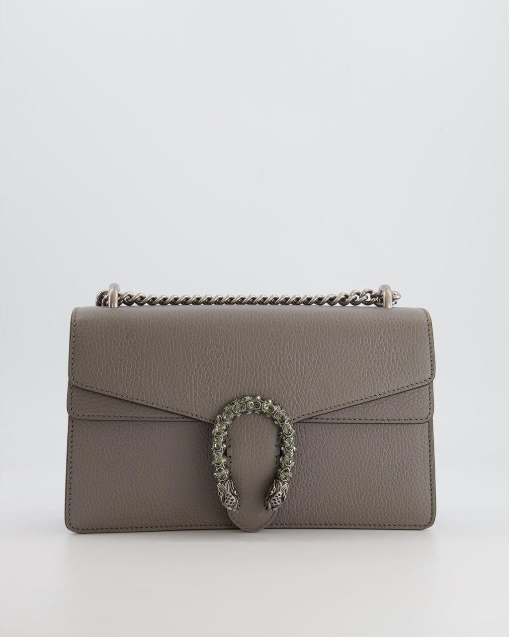 Gucci Grey Leather Medium Dionysus Shoulder Bag with Silver and Crystal Hardware RRP £2,630