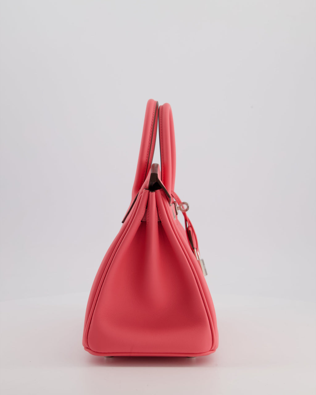 Hermès Birkin 25 Retourne Bag in Rose Azalee Swift Leather with Palladium Hardware