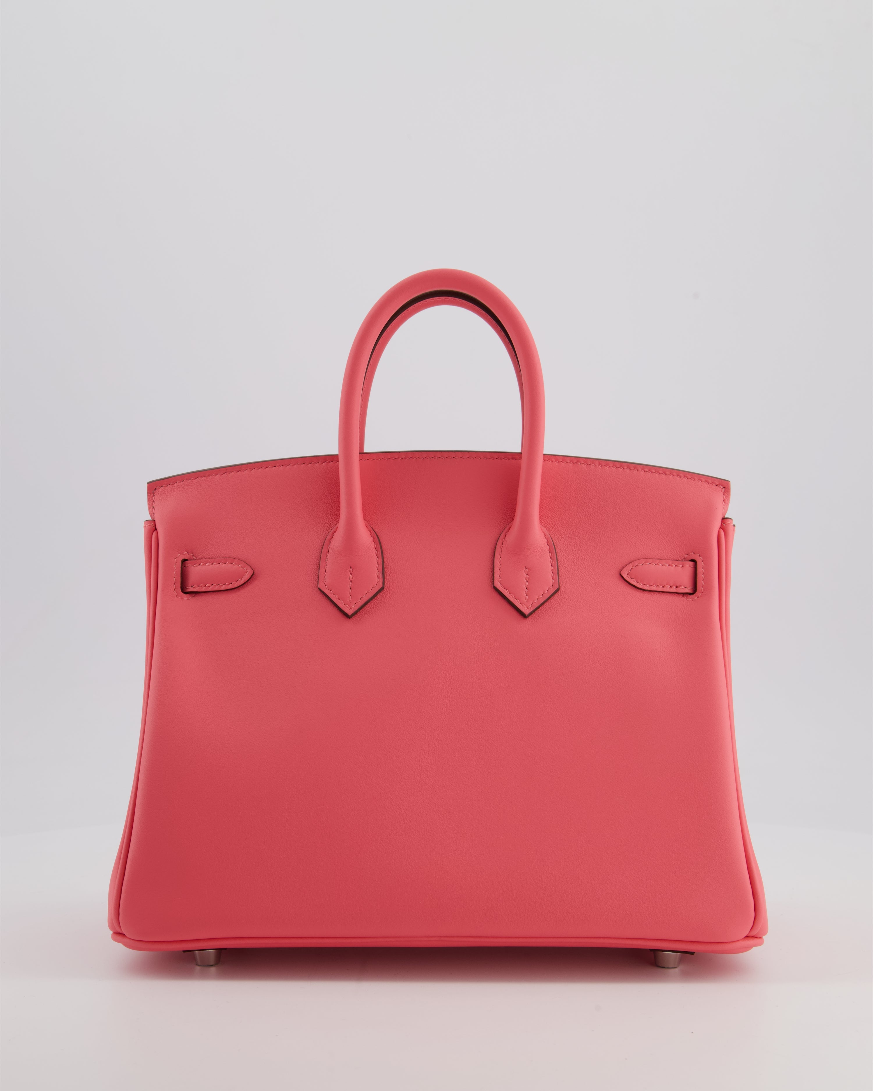 Hermès Birkin 25 Retourne Bag in Rose Azalee Swift Leather with Palladium Hardware