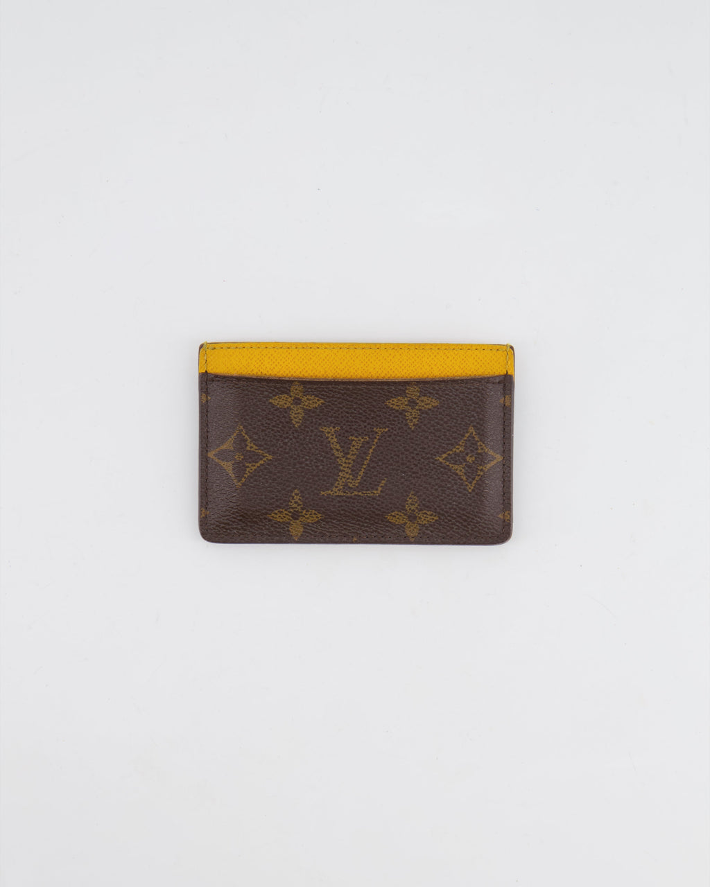 Louis Vuitton Brown Monogram Canvas holder with Yellow Interior