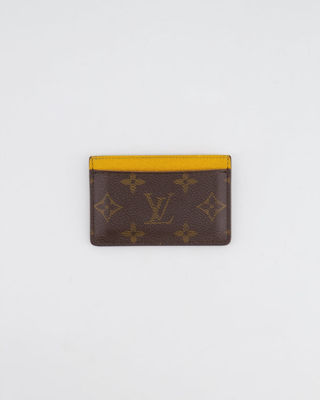 Louis Vuitton Brown Monogram Canvas holder with Yellow Interior
