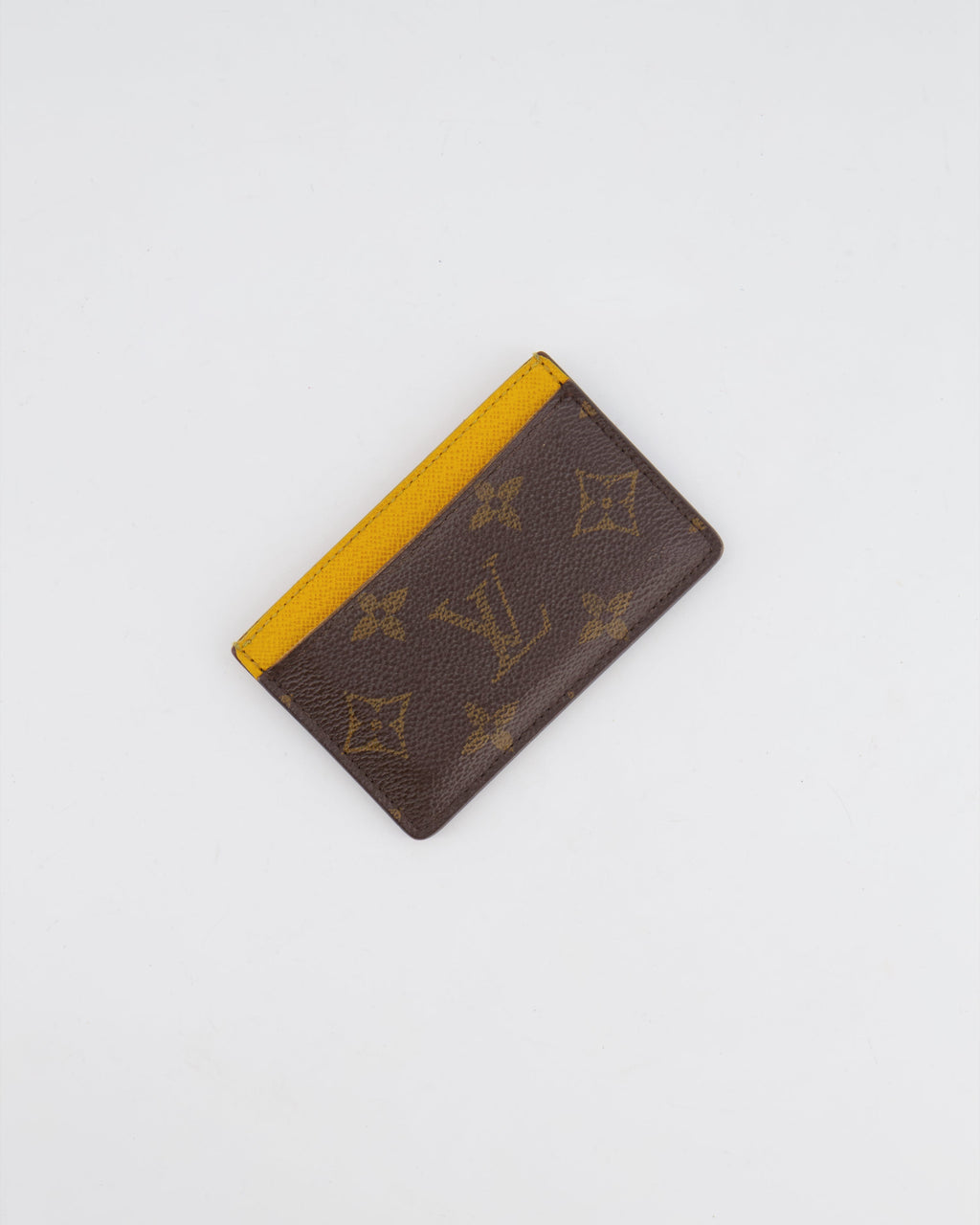 Louis Vuitton Brown Monogram Canvas holder with Yellow Interior