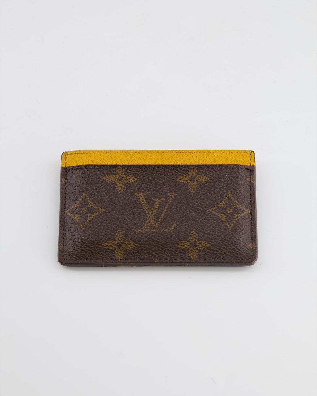 Louis Vuitton Brown Monogram Canvas holder with Yellow Interior