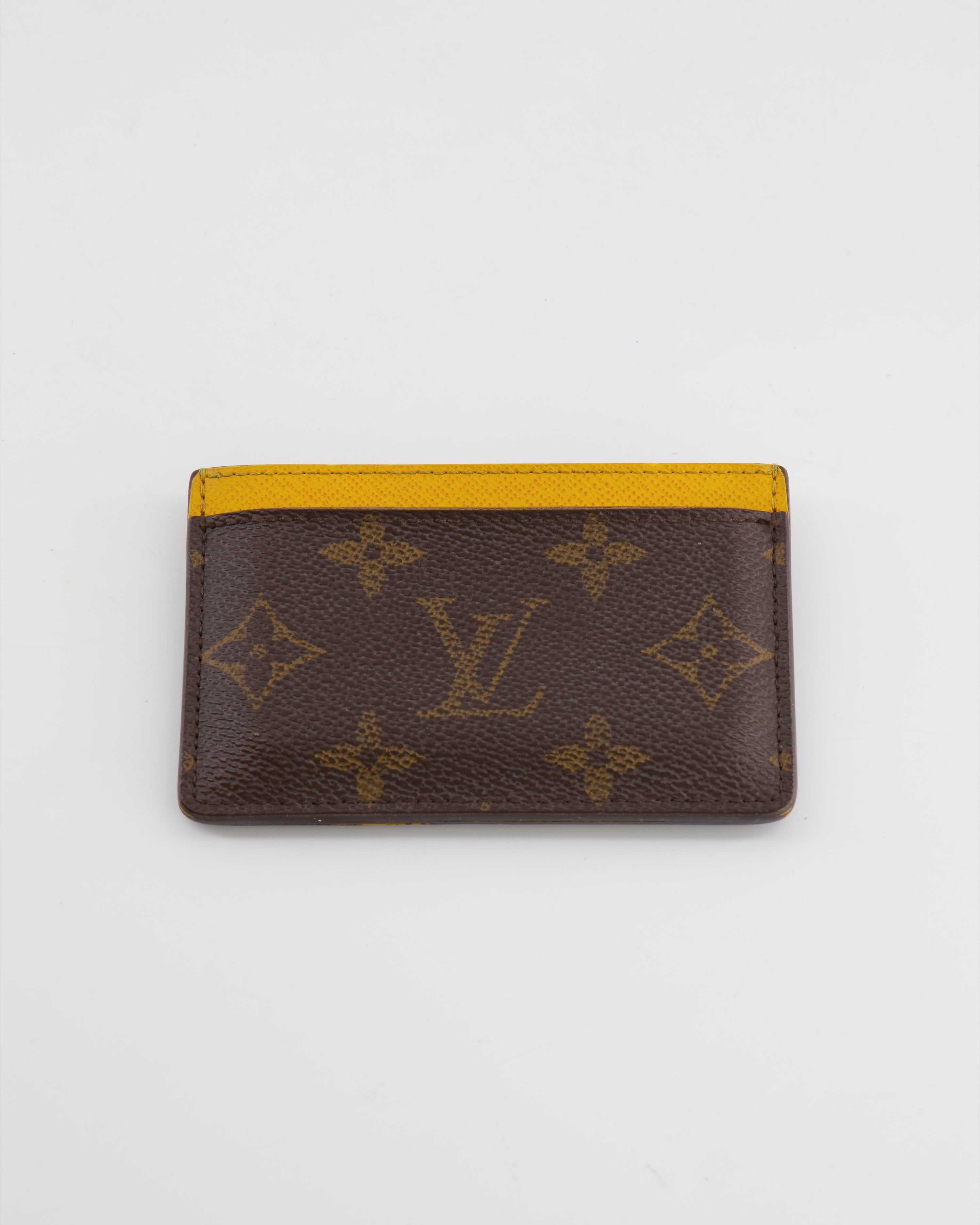 Louis Vuitton Brown Monogram Canvas holder with Yellow Interior