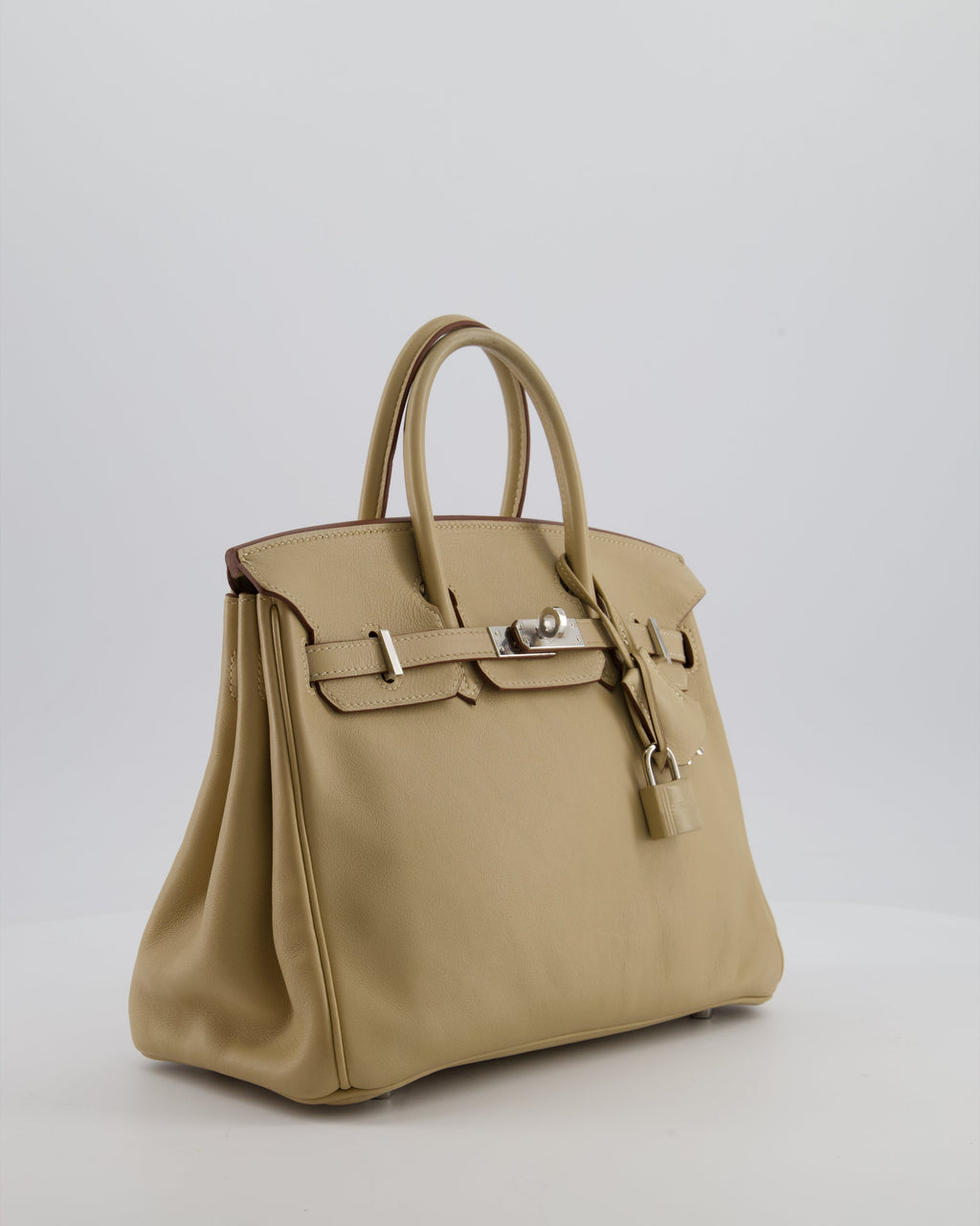 *FIRE PRICE* Hermès Birkin 25 Retourne Bag in Parchemin Swift Leather with Palladium Hardware
