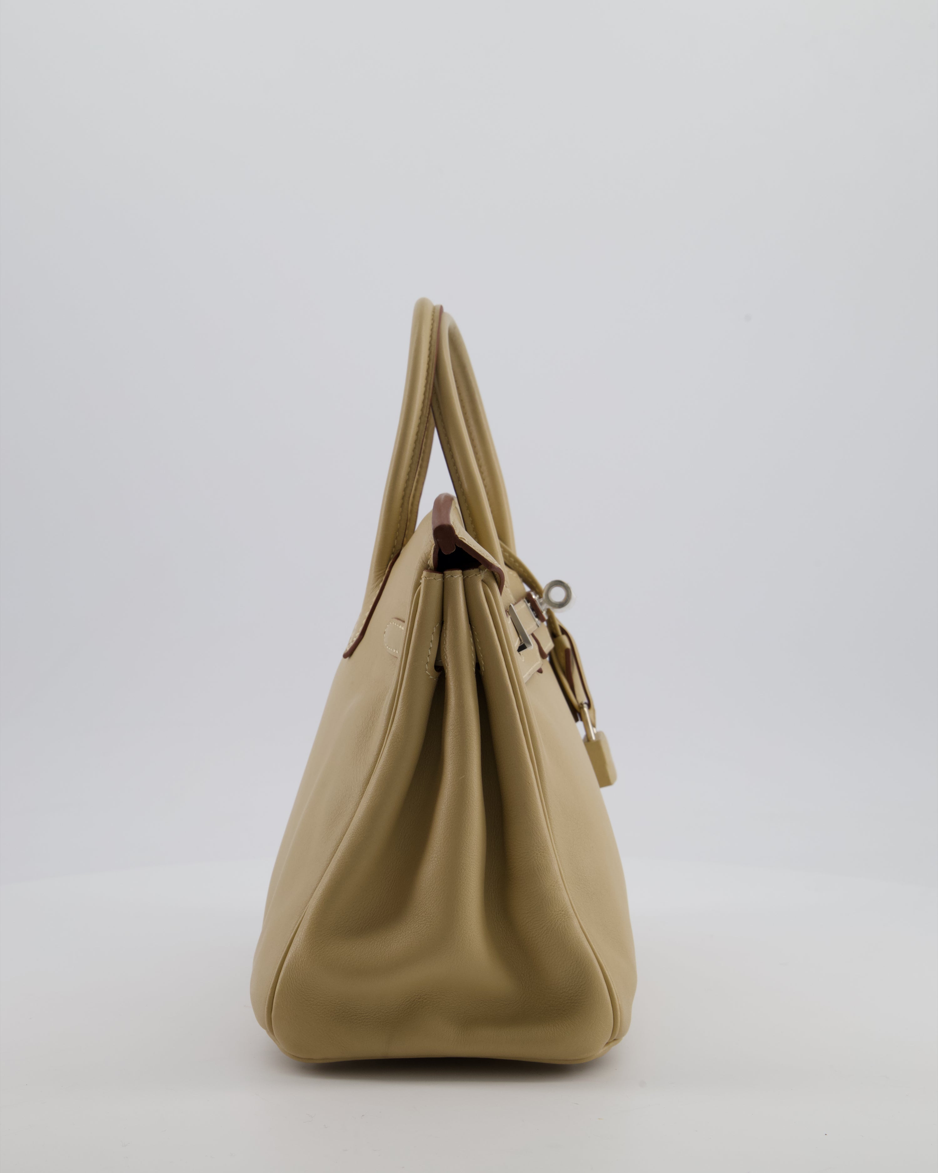 *FIRE PRICE* Hermès Birkin 25 Retourne Bag in Parchemin Swift Leather with Palladium Hardware