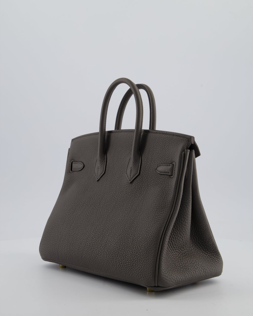 Hermès Birkin 25 Retourne Bag in Gris Etain Togo Leather with Gold Hardware