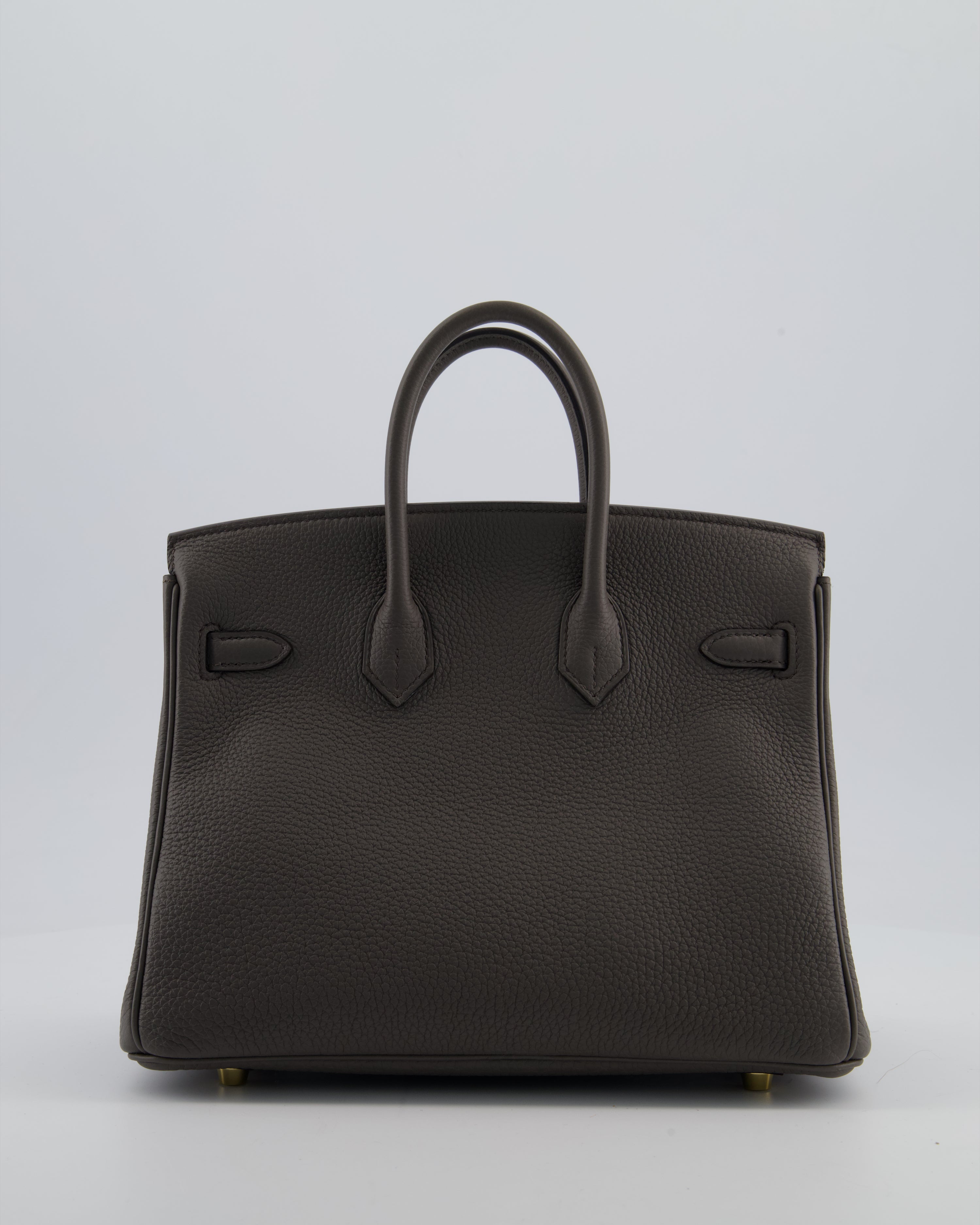 Hermès Birkin 25 Retourne Bag in Gris Etain Togo Leather with Gold Hardware
